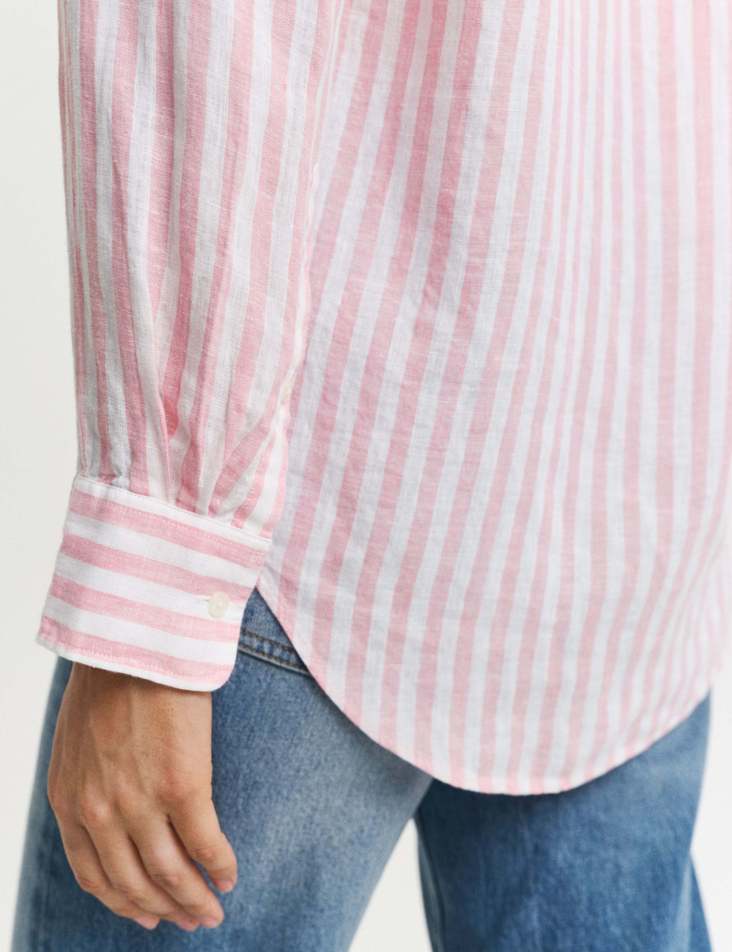 Pure Linen Striped Collared Shirt 2 of 7