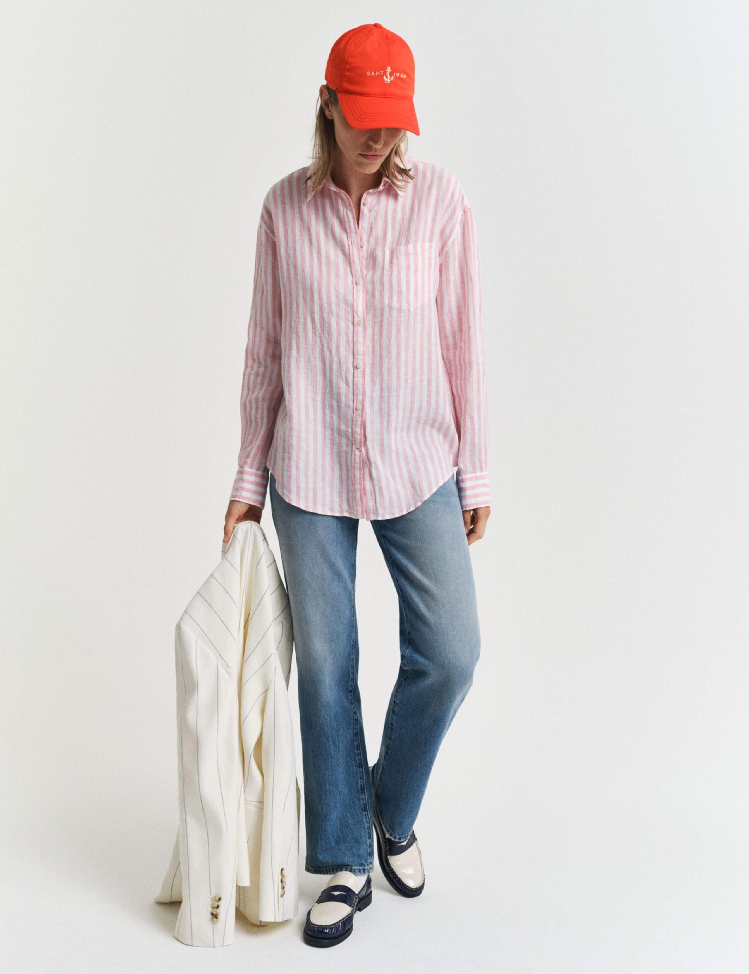 Pure Linen Striped Collared Shirt 4 of 7