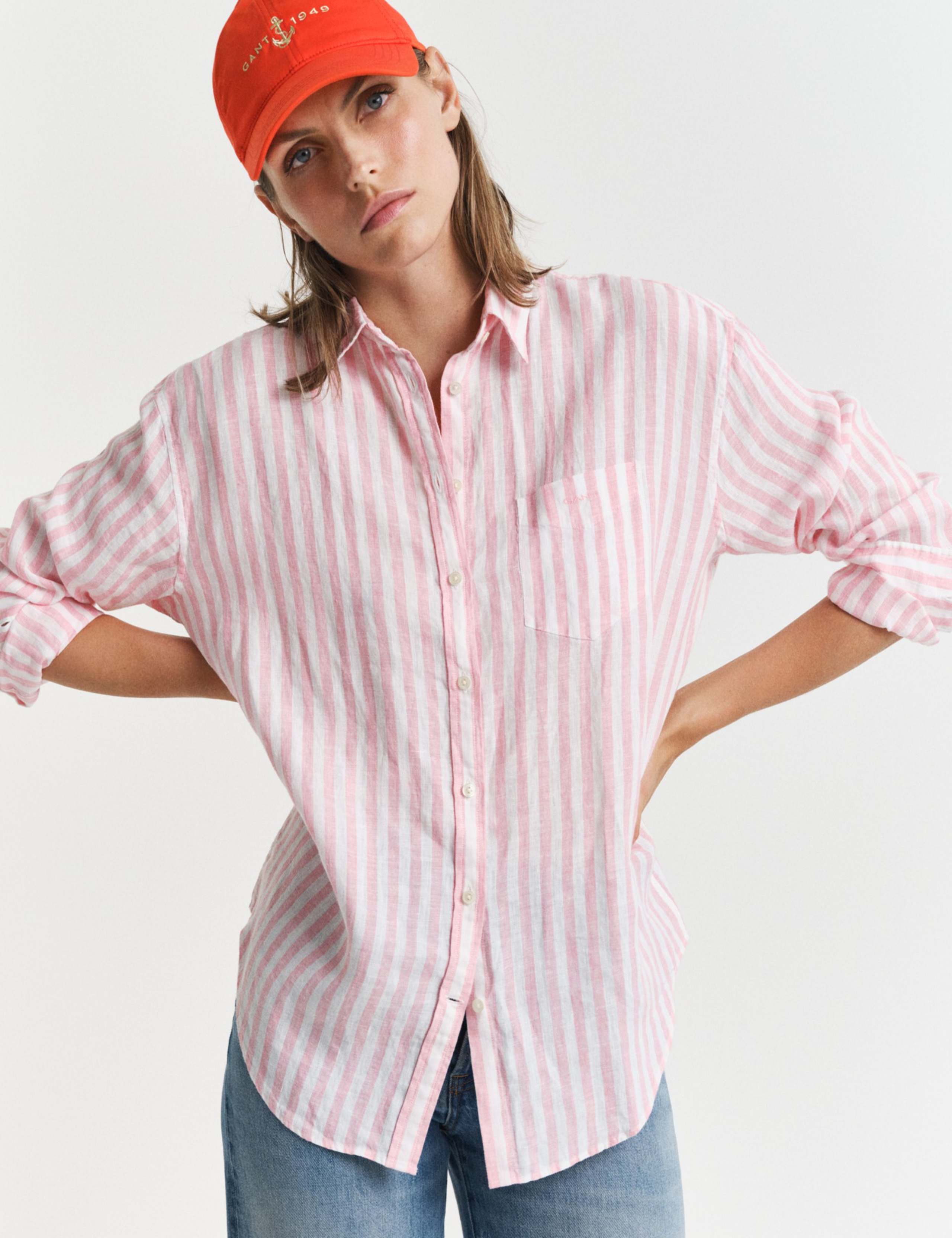 Pure Linen Striped Collared Shirt 7 of 7