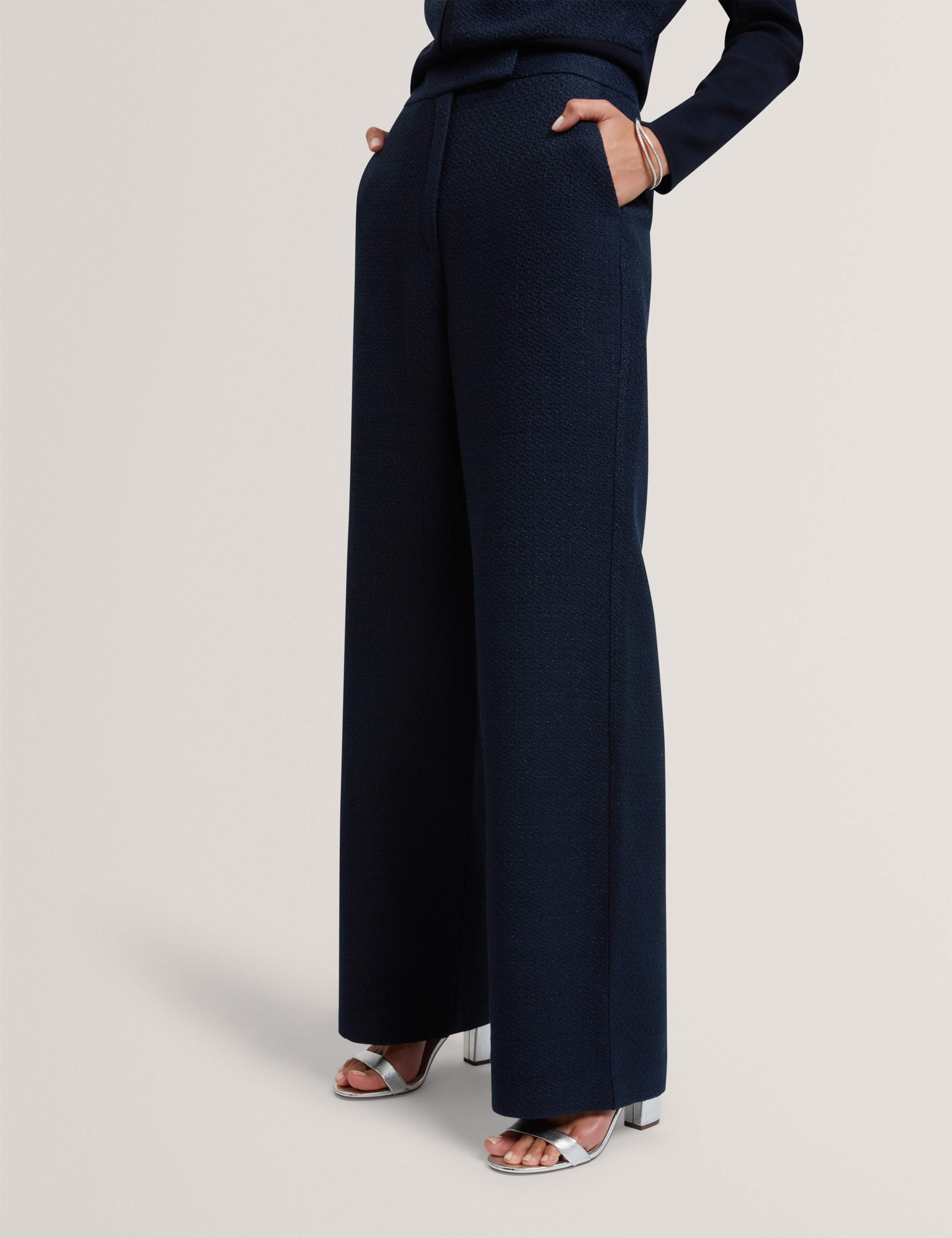 Boucle Tailored Straight Leg Trousers 4 of 7