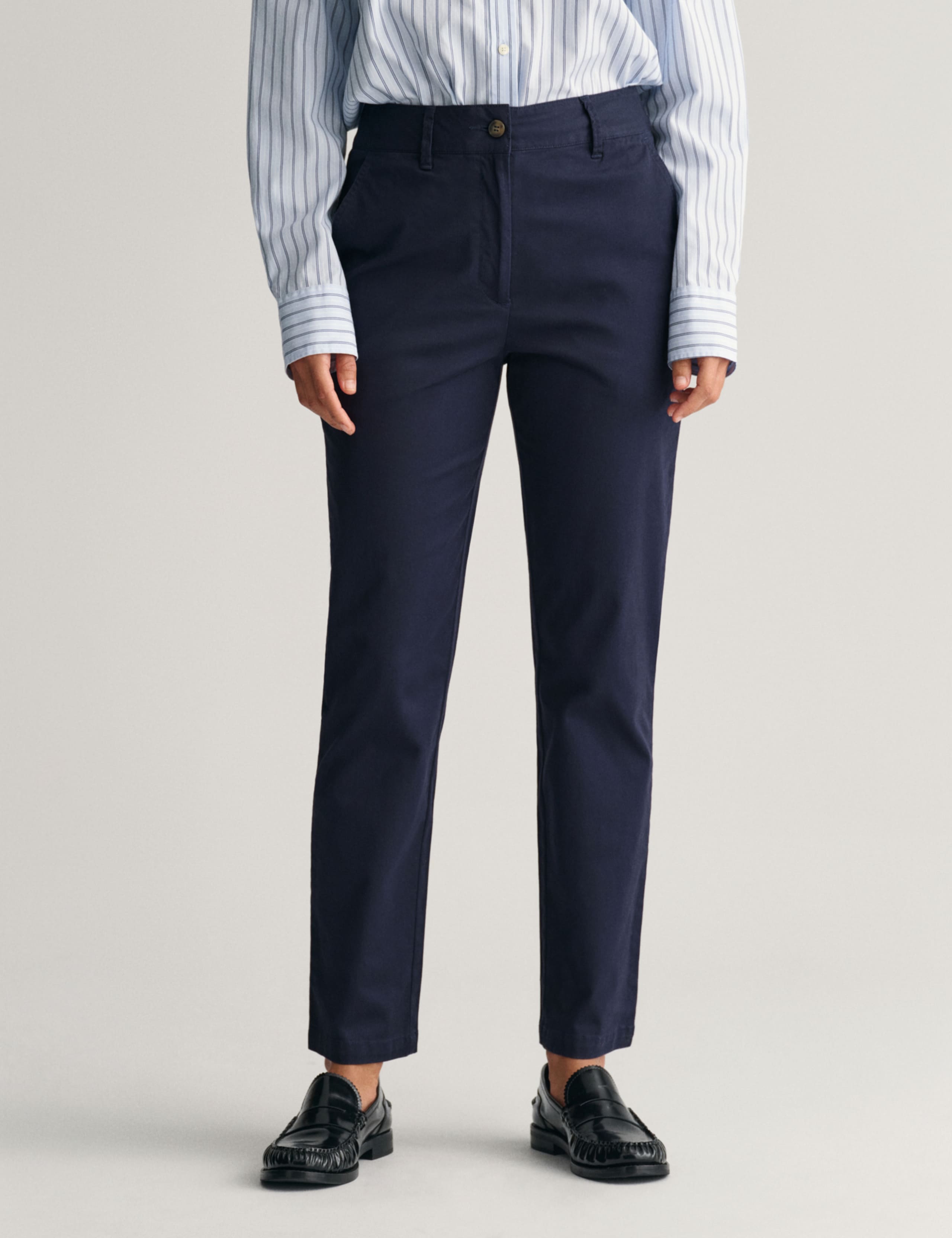 Cotton Rich Slim Fit Ankle Grazer Chinos 5 of 5