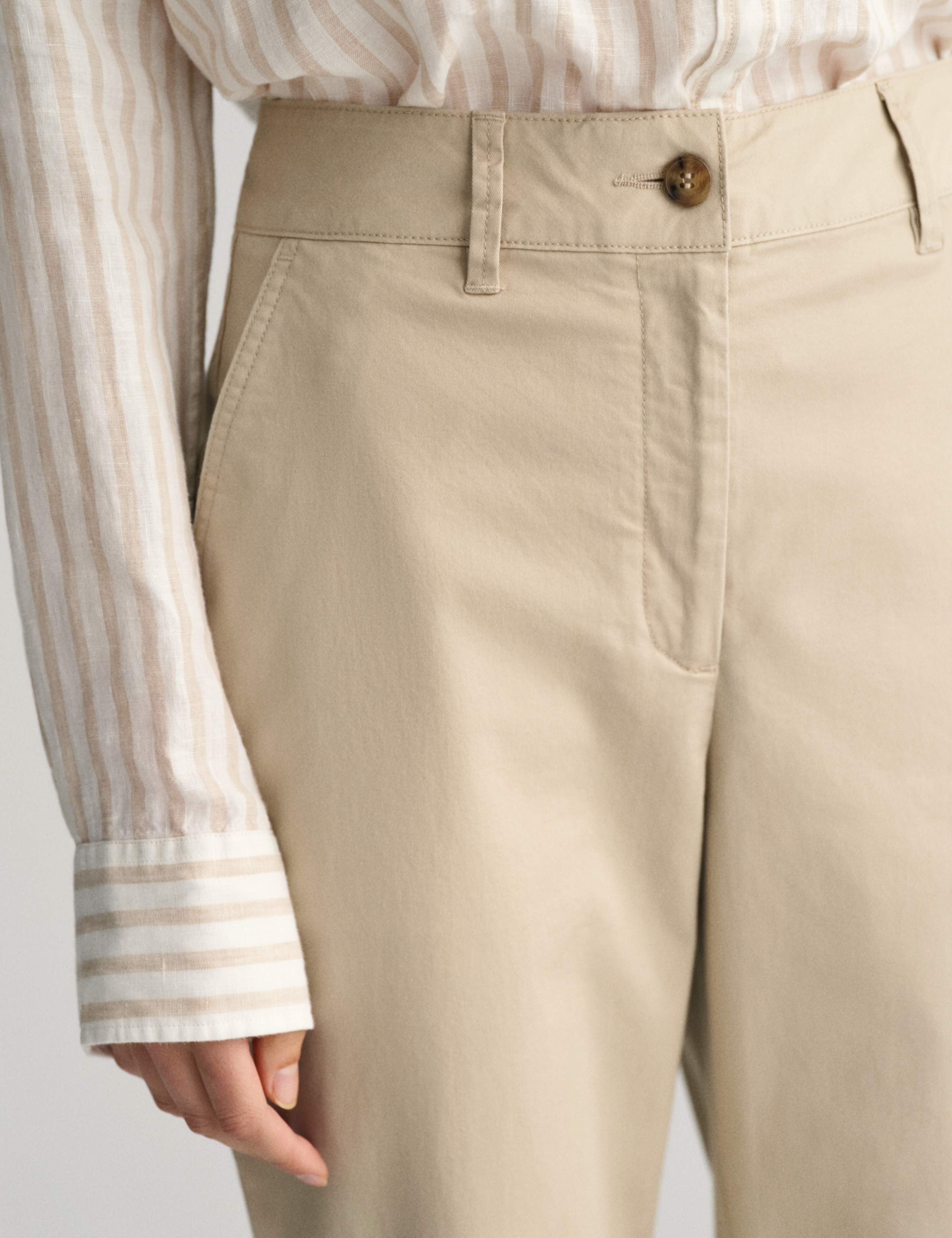 Cotton Rich Slim Fit Ankle Grazer Chinos 3 of 5