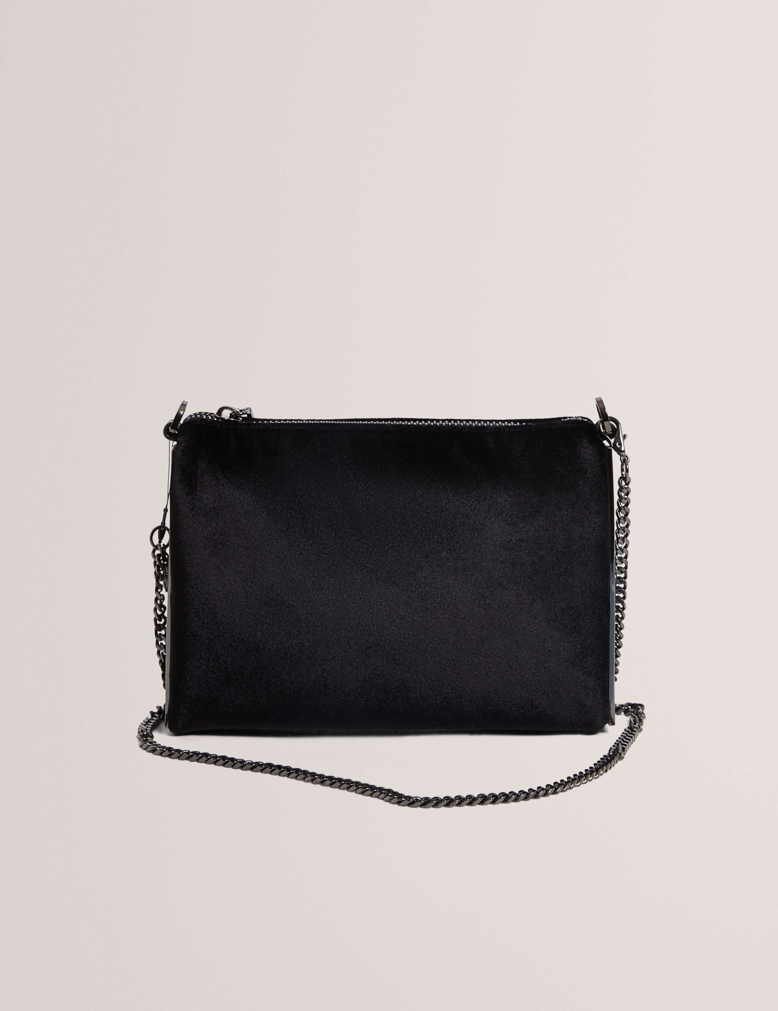 Velvet Chain Strap Crossbody Clutch Bag 3 of 5