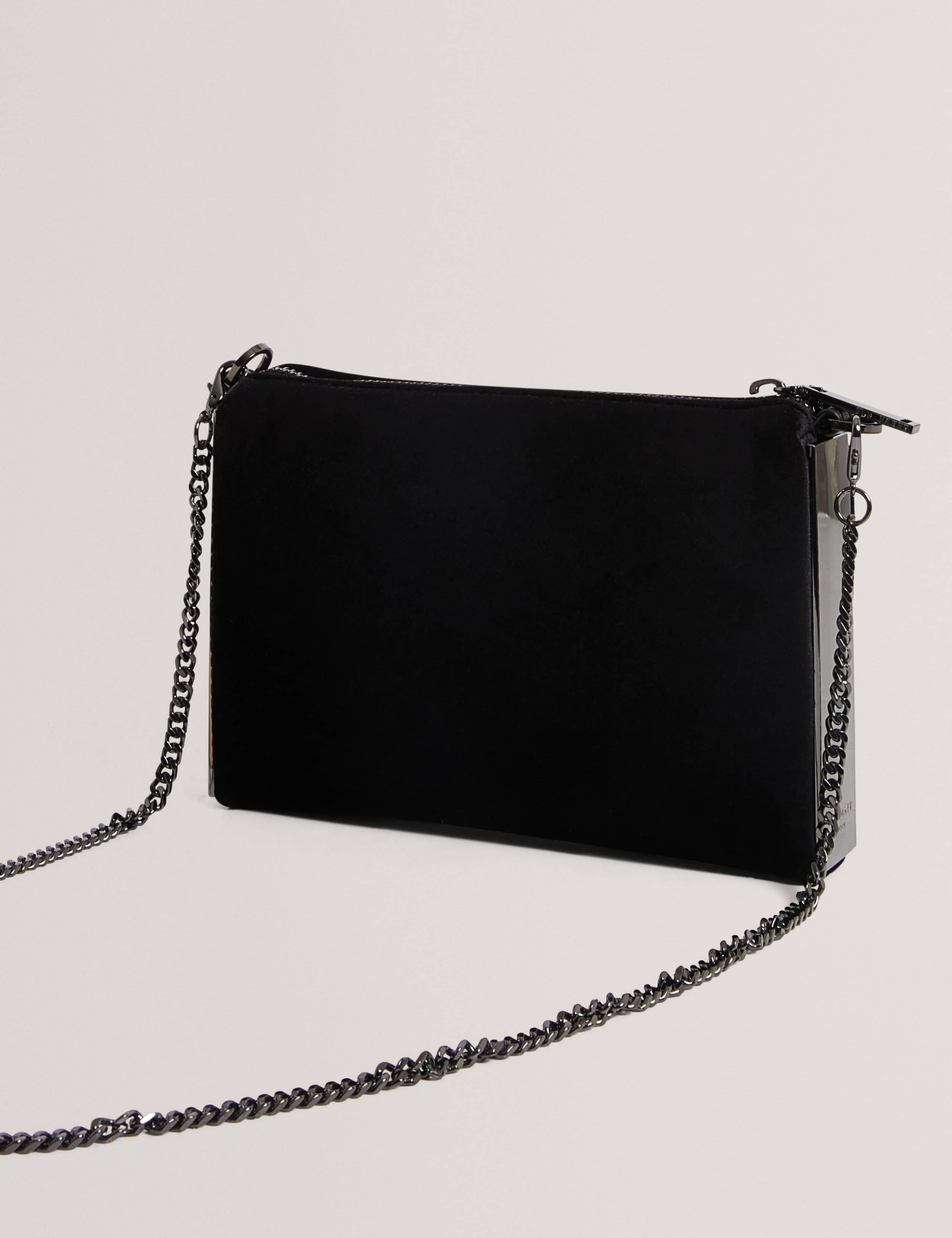 Velvet Chain Strap Crossbody Clutch Bag 5 of 5