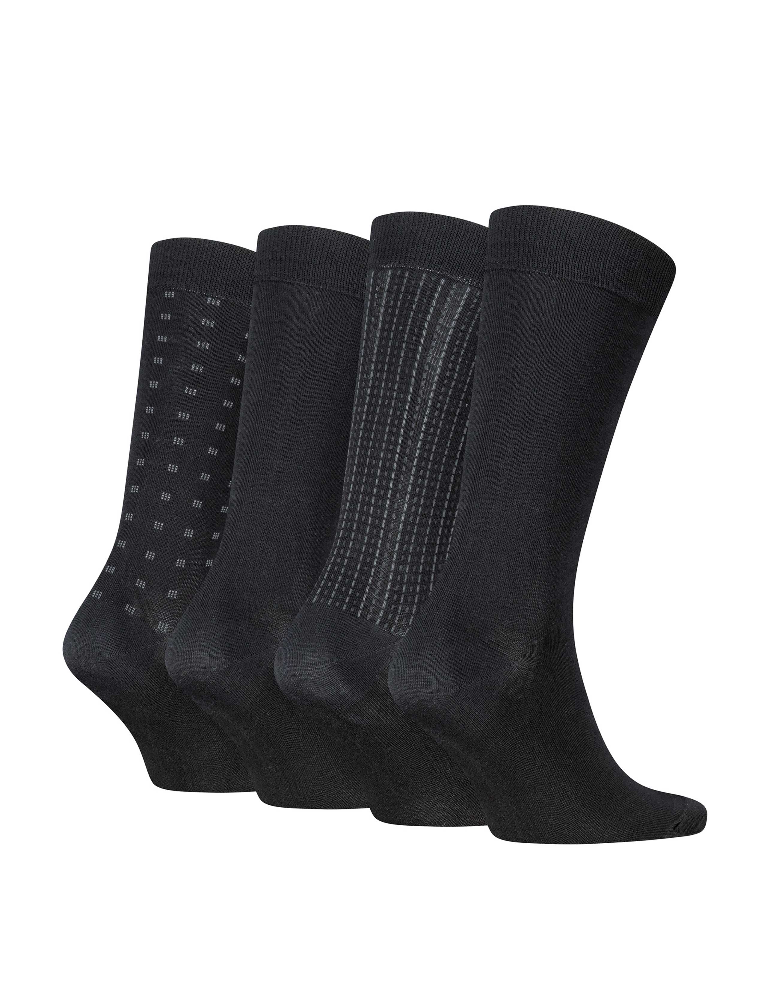 4 Pack Cotton Rich Patterned Socks Gift Set 2 of 3