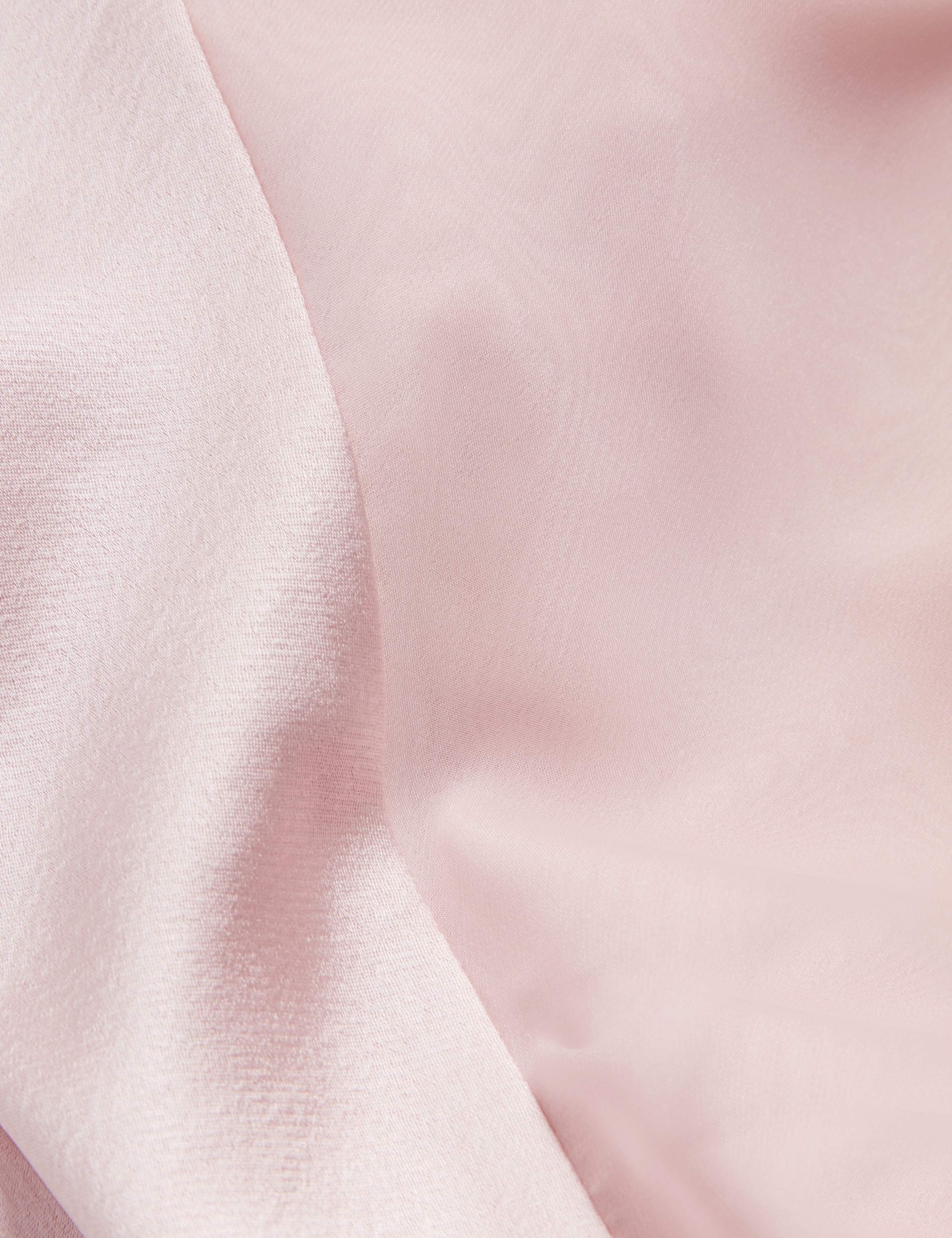 Satin Diagonal Waist Maxi Dress 6 of 7