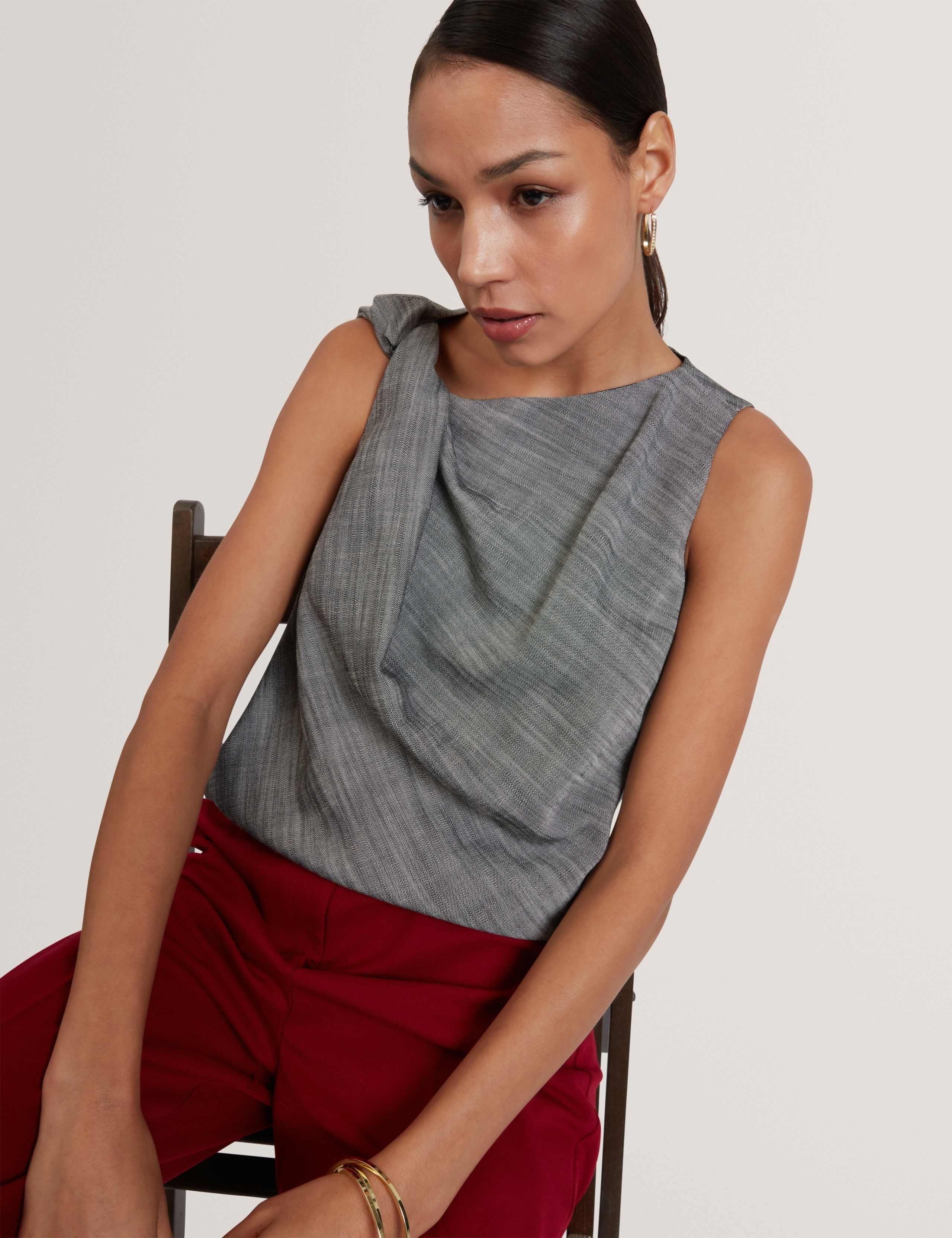 Twist Detail Cowl Neck Top 3 of 7