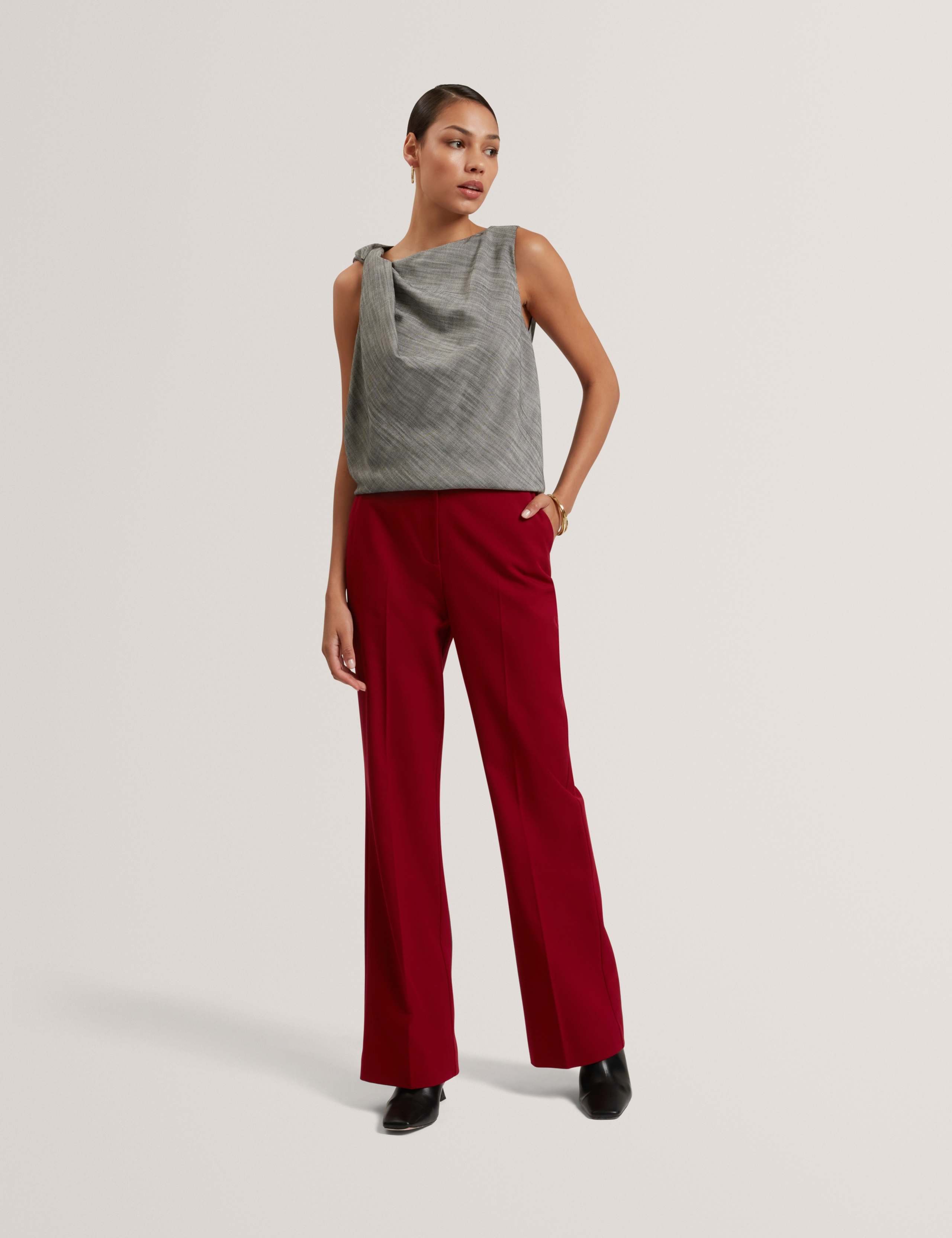 Twist Detail Cowl Neck Top 7 of 7