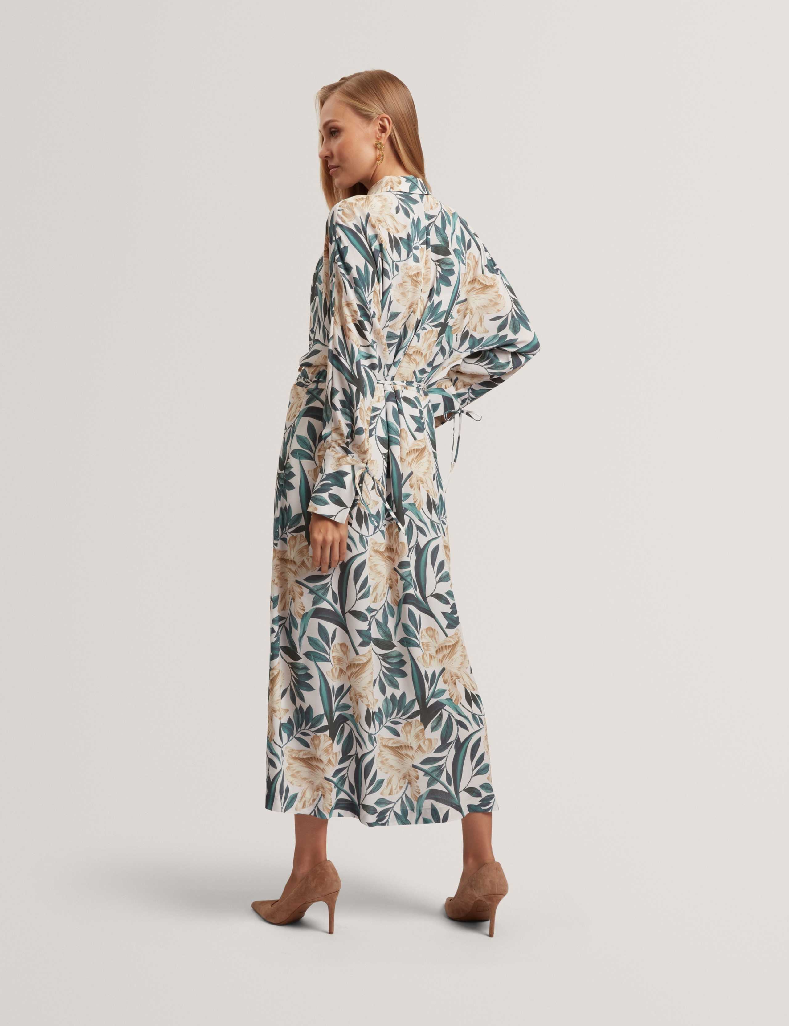 Floral Tie Detail Maxi Shirt Dress 4 of 5