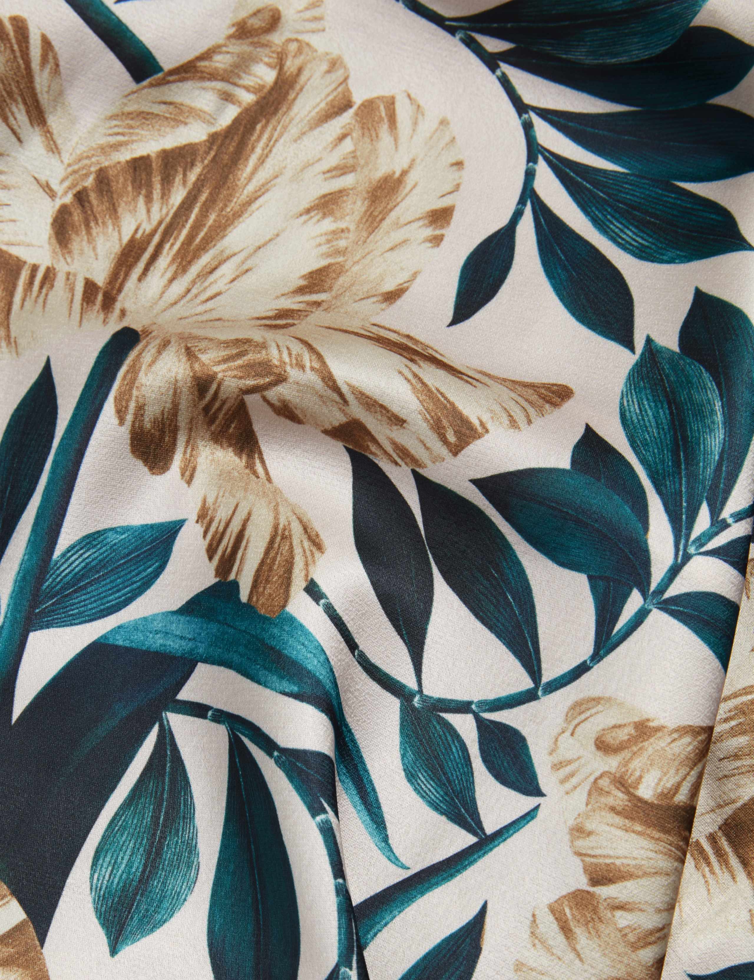 Satin Floral Midi Tea Dress 6 of 7