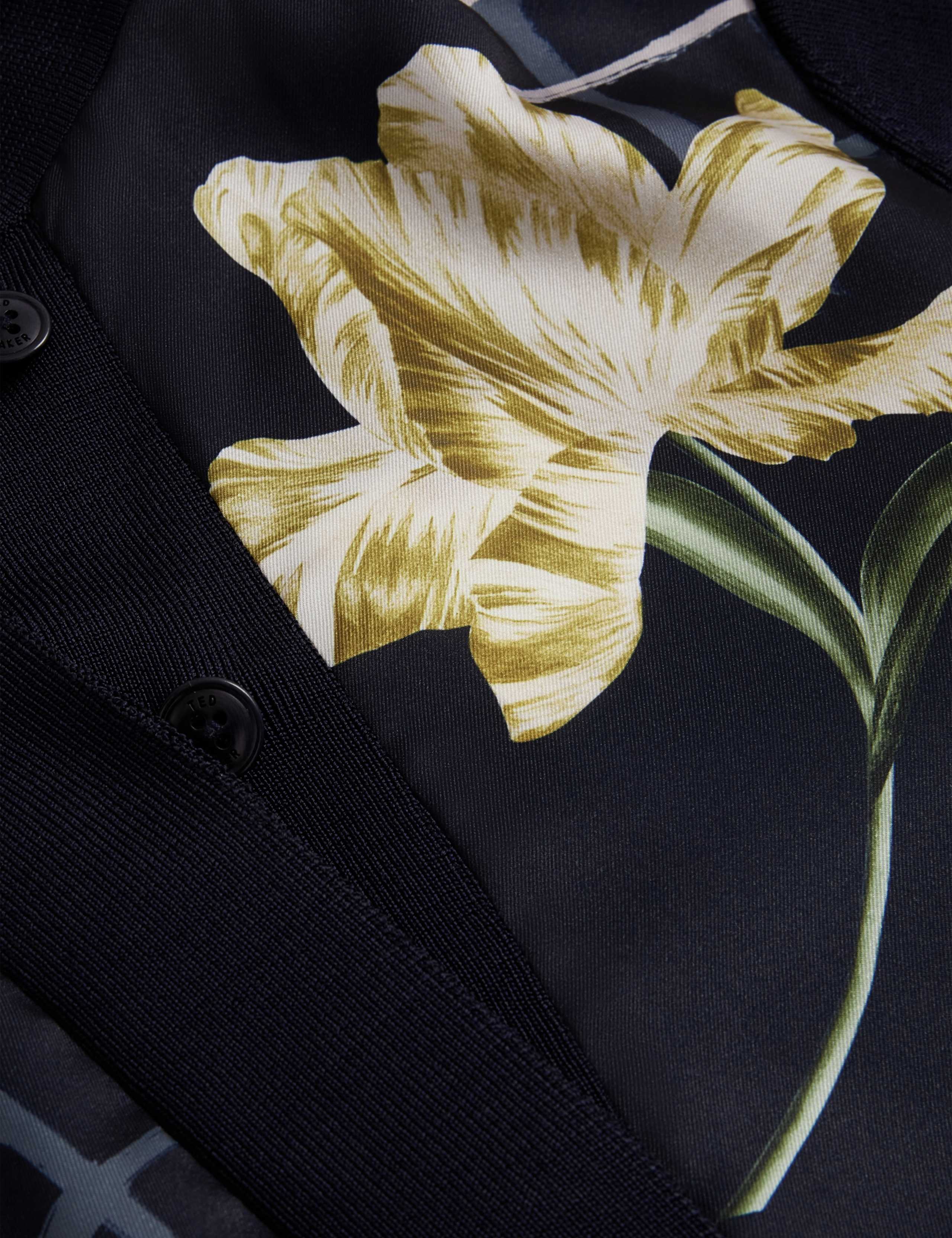 Floral Woven Front Polo Top 5 of 7