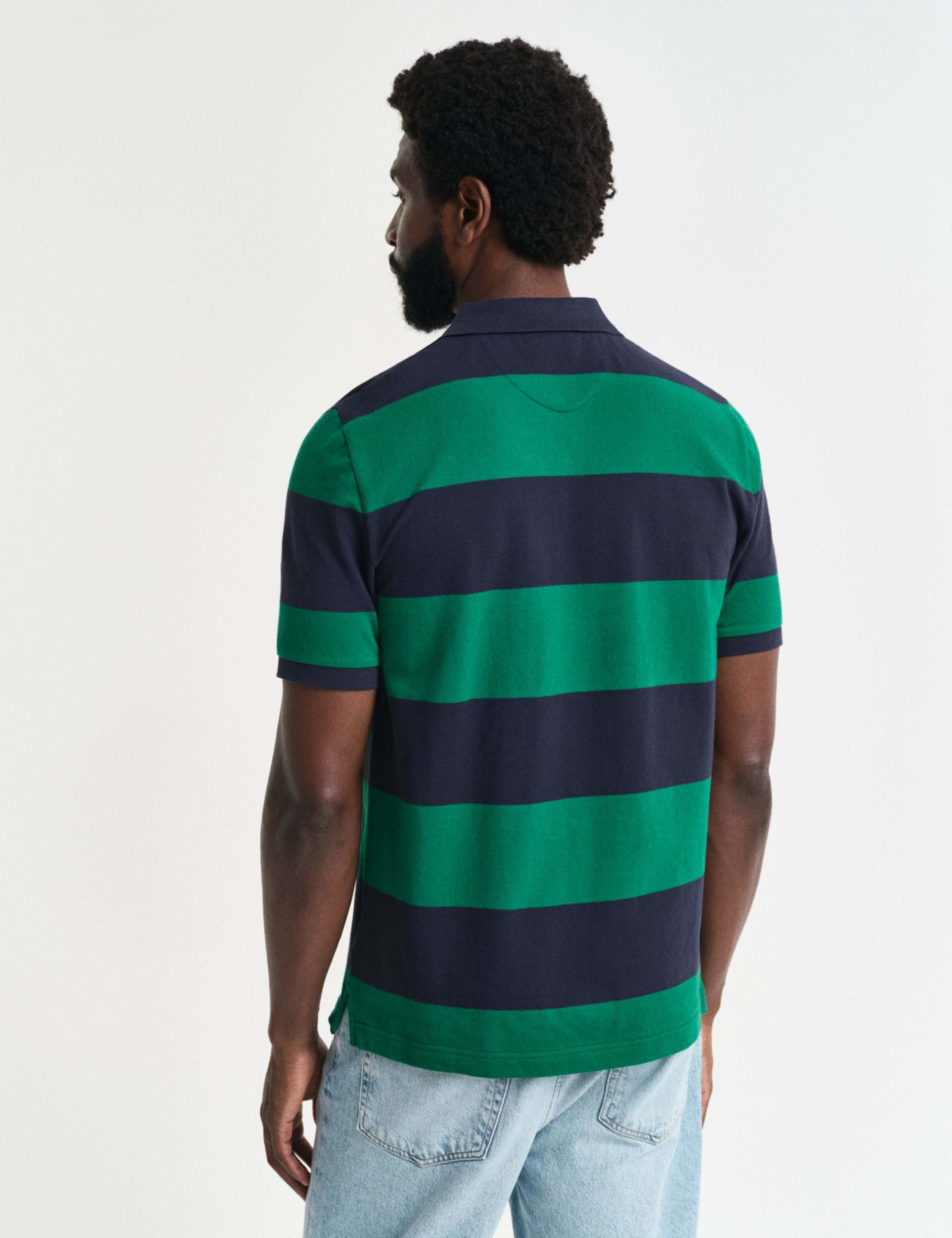 Pure Cotton Striped Polo Shirt 3 of 3