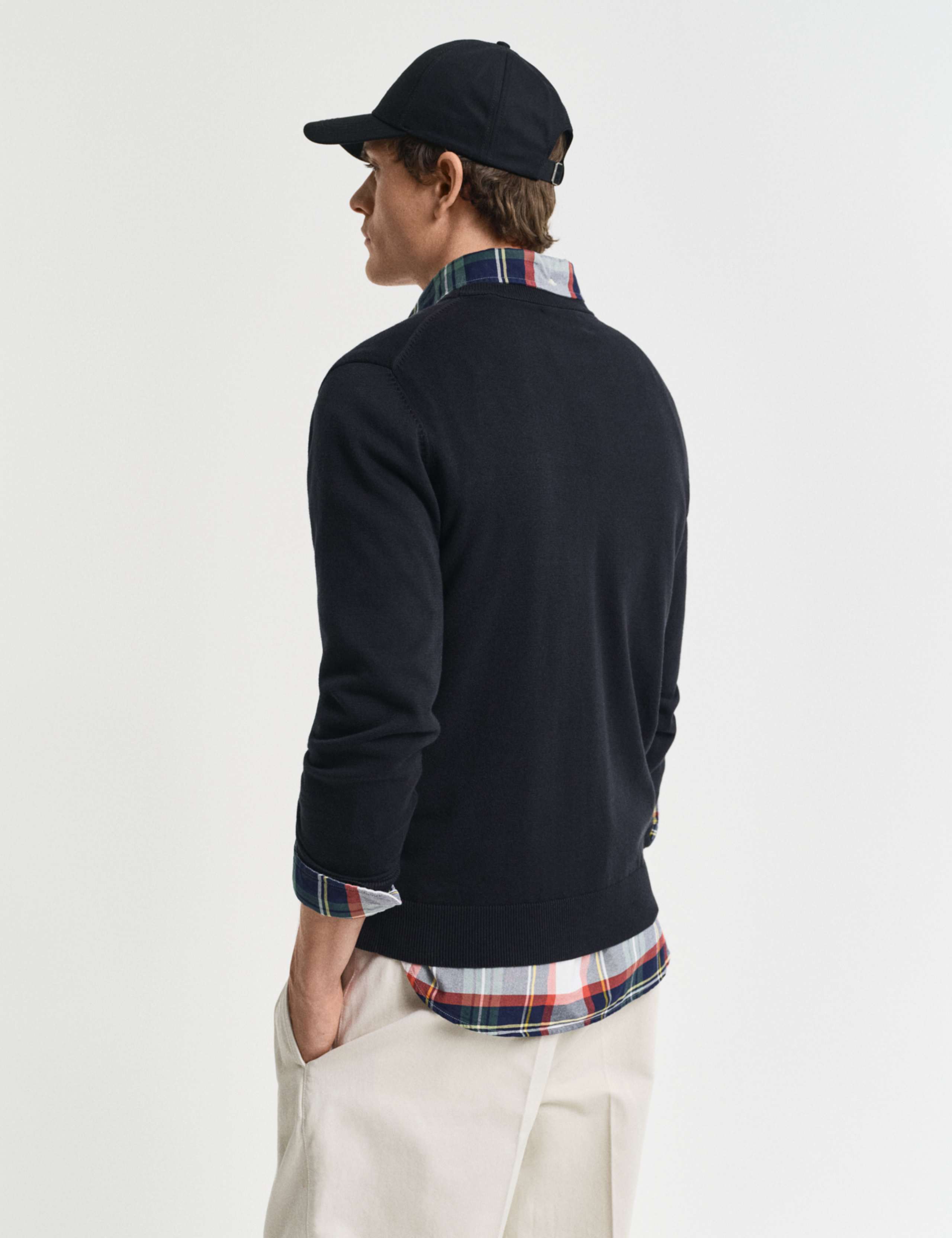 Pure Cotton Crew Neck Jumper 3 of 5
