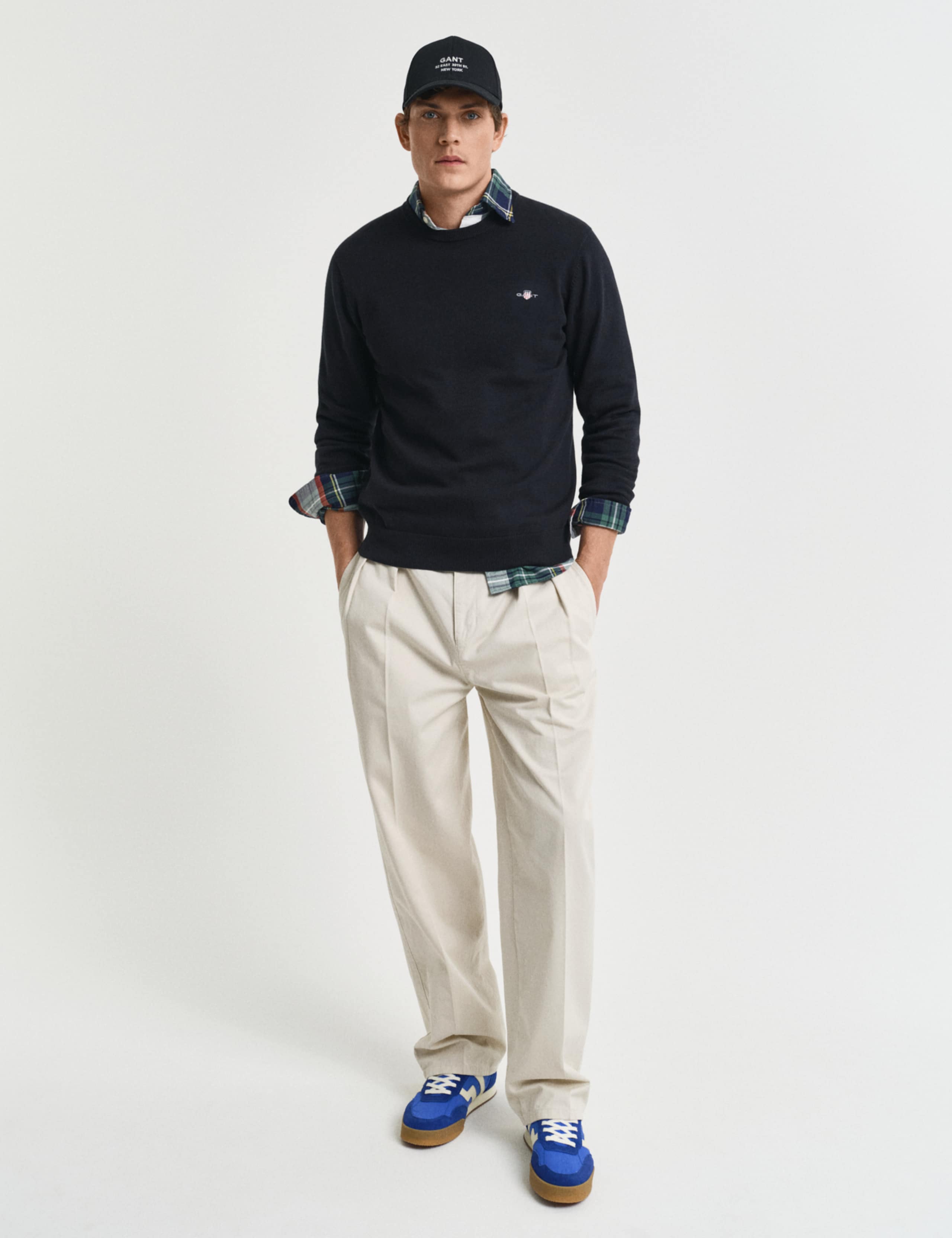 Pure Cotton Crew Neck Jumper 4 of 5