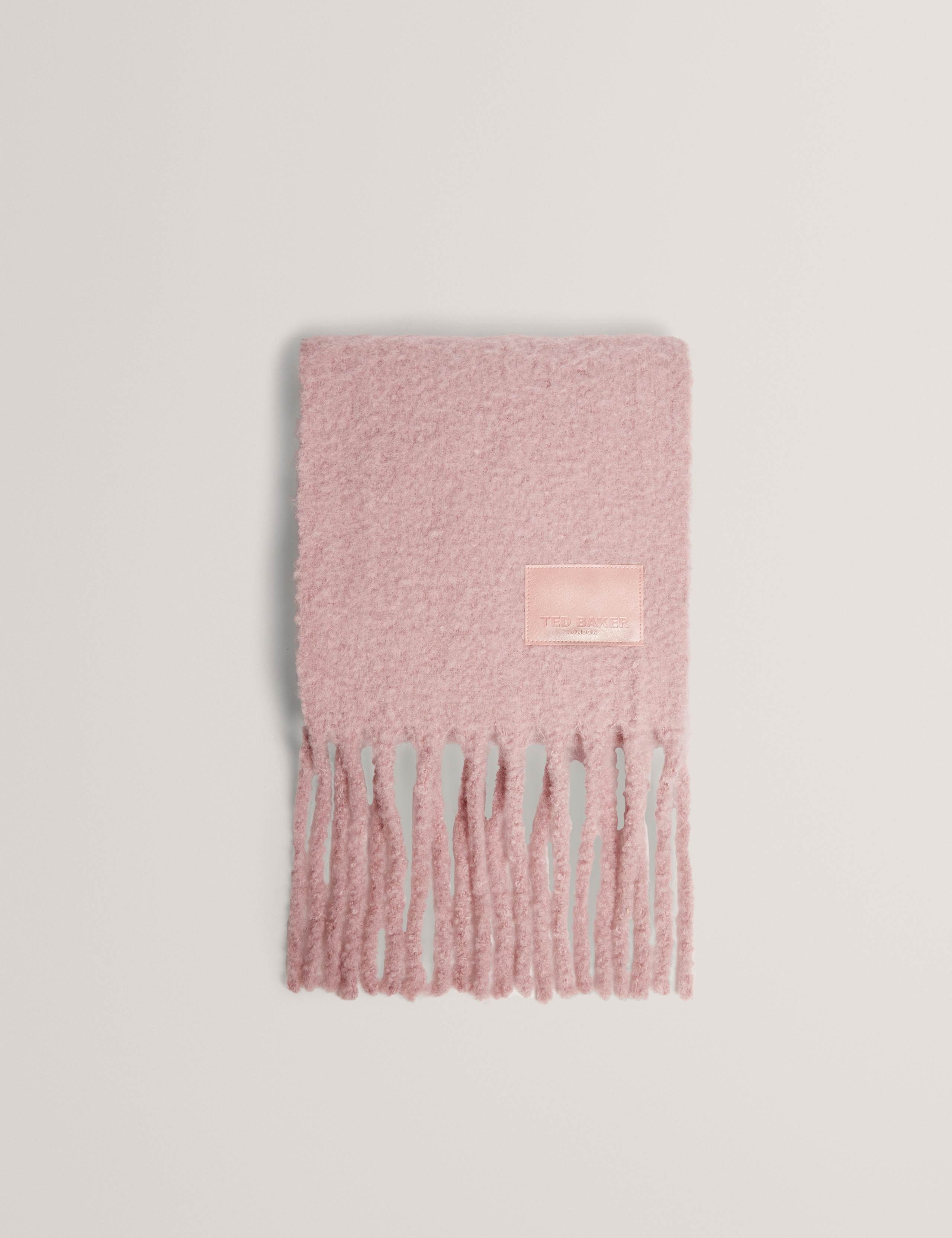 Textured Blanket Fringed Scarf with Wool 1 of 4