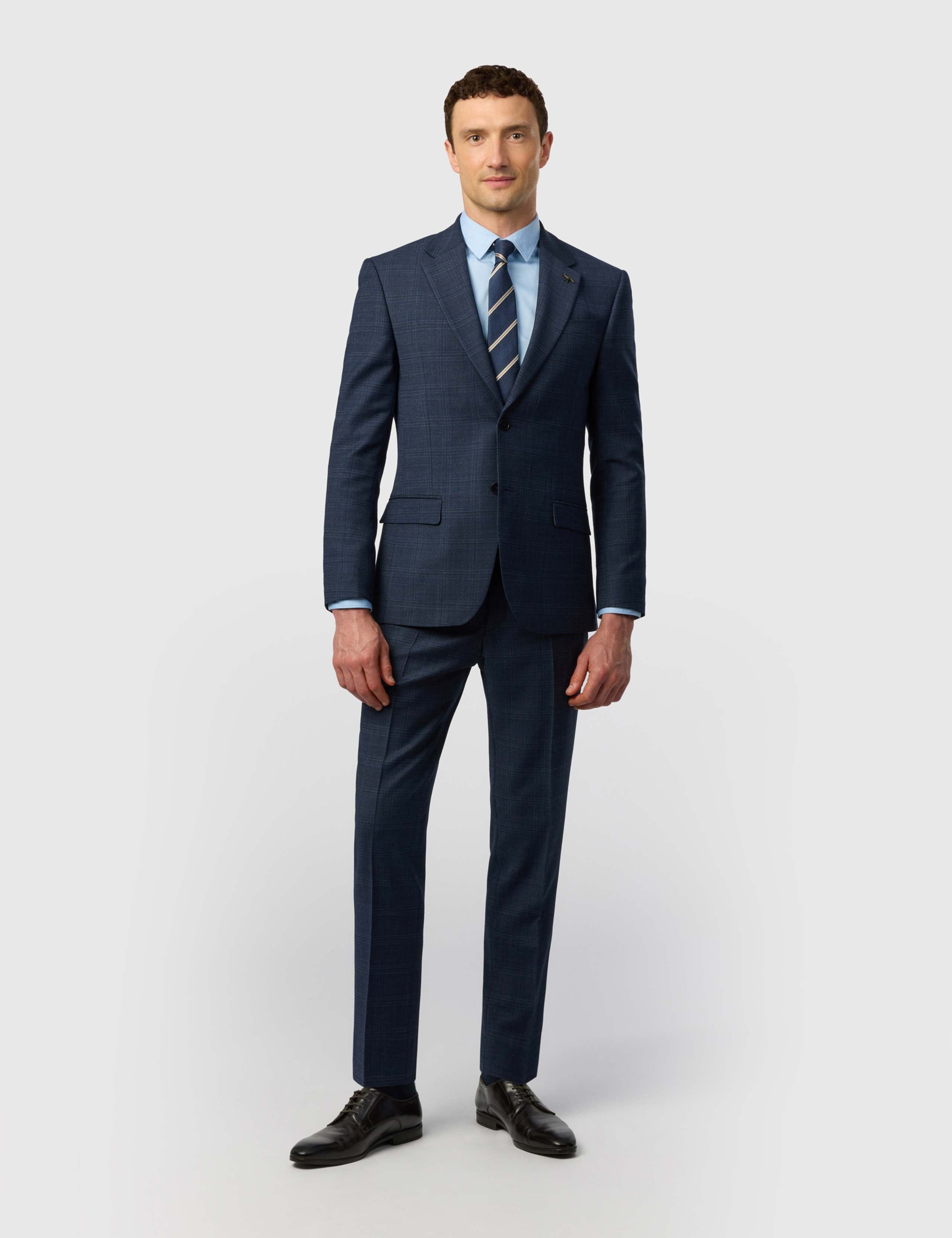 Slim Fit Wool Blend Check Suit Jacket 4 of 9