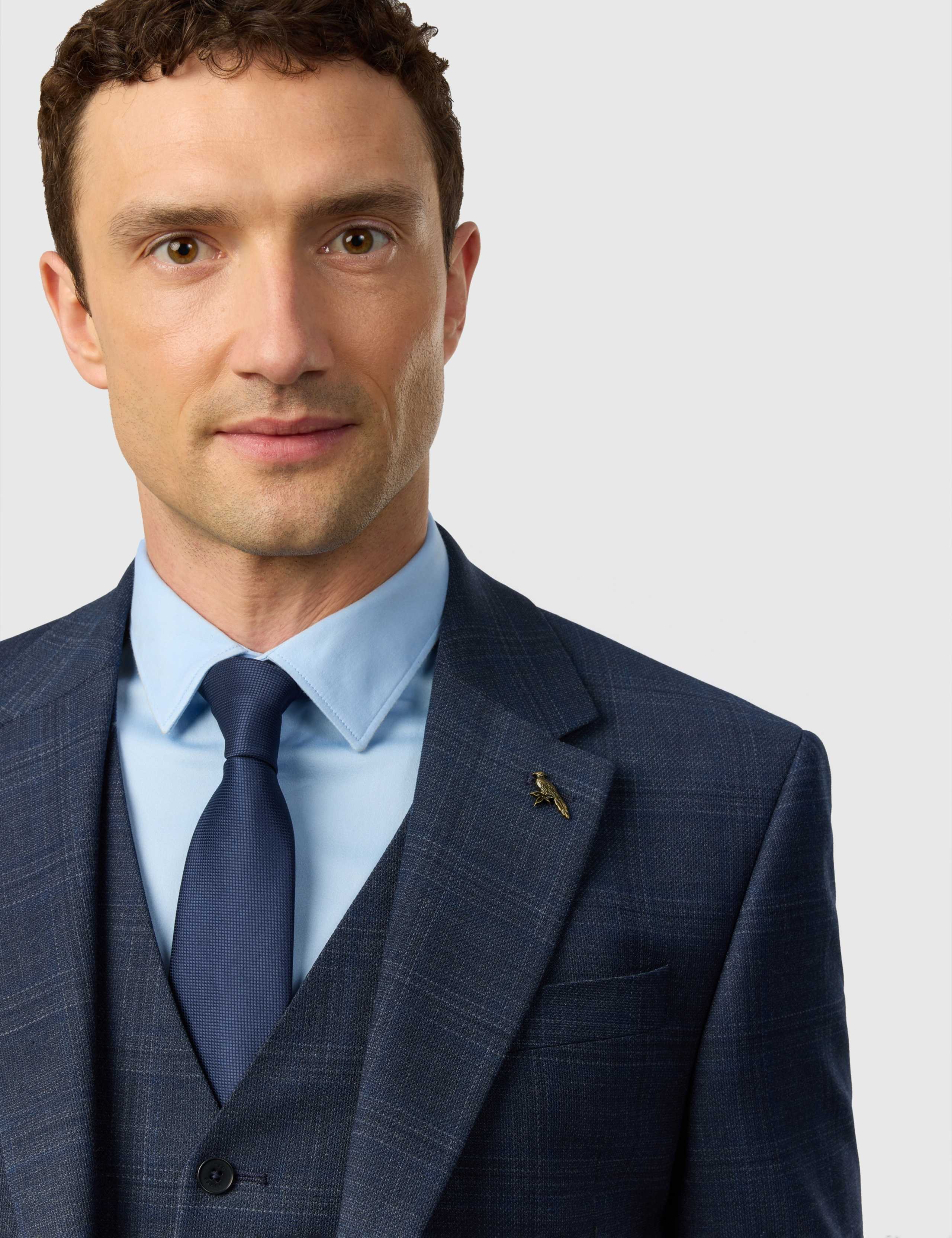 Slim Fit Wool Blend Check Suit Jacket 5 of 9