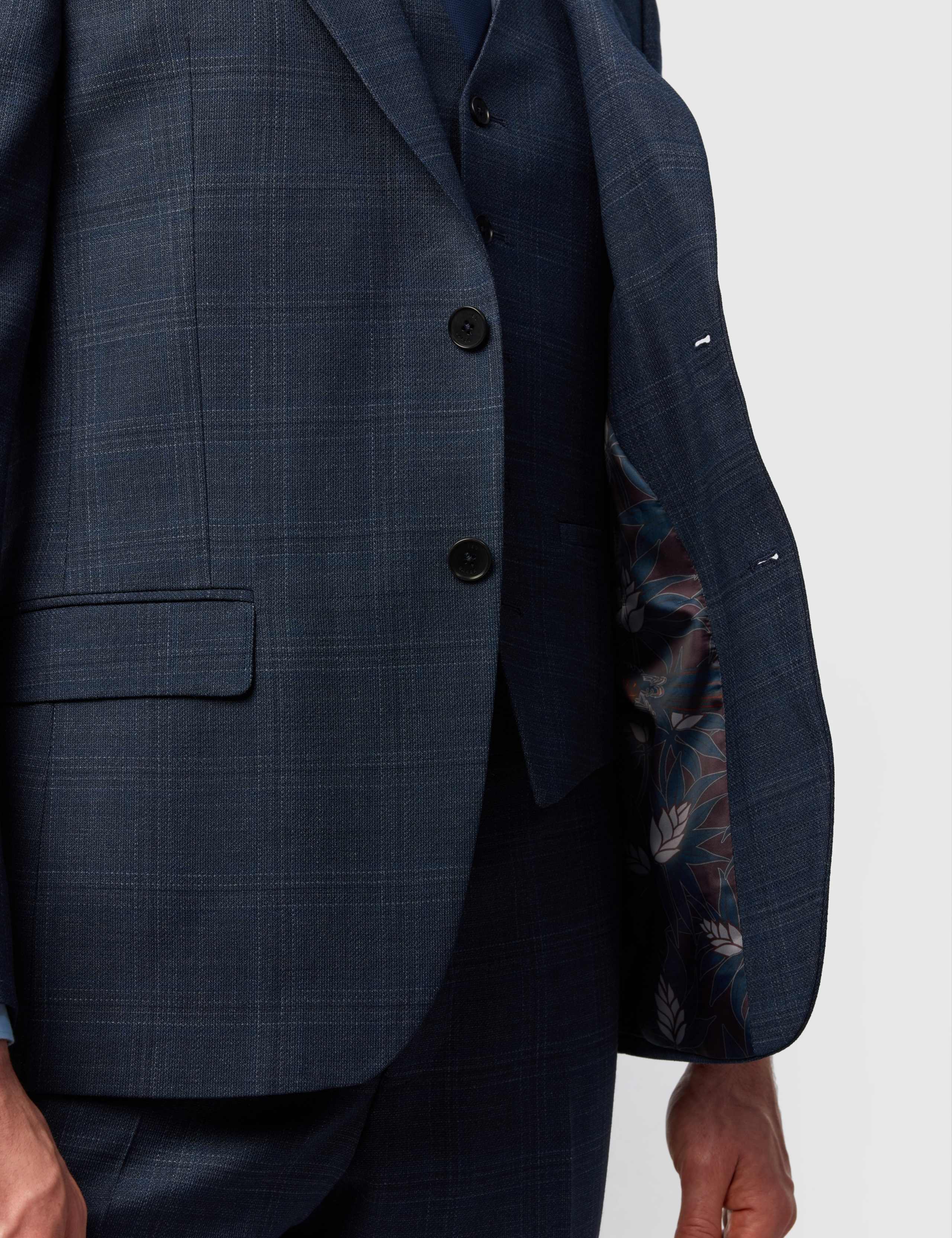 Slim Fit Wool Blend Check Suit Jacket 8 of 9