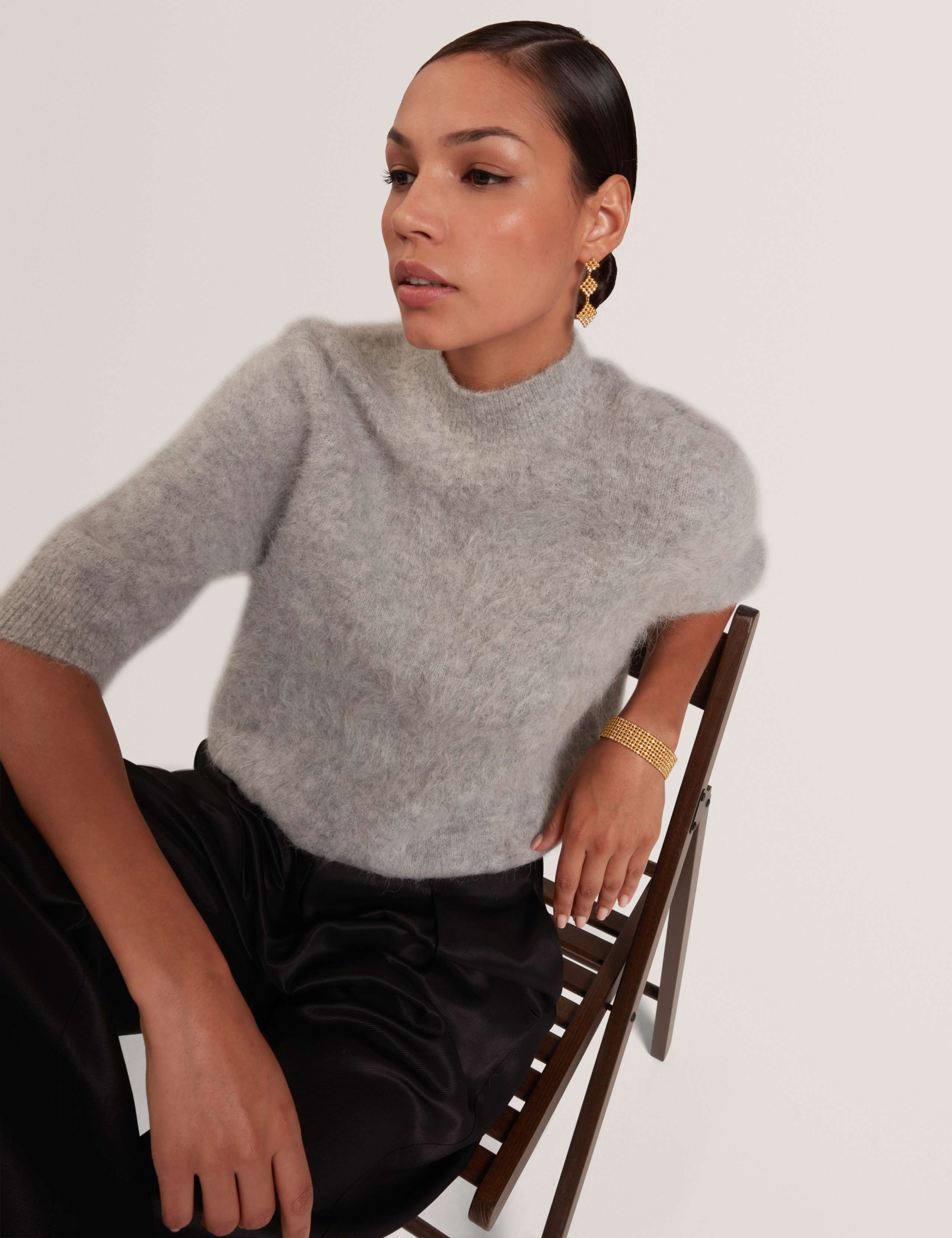 Alpaca Rich Brushed Mock Neck Jumper 3 of 7