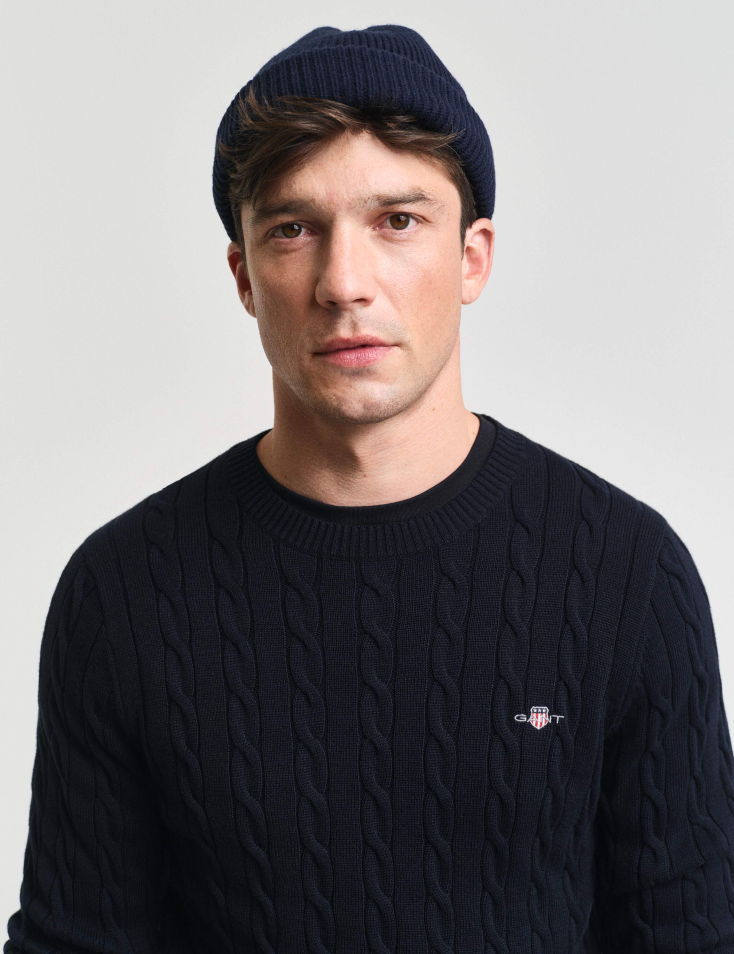Pure Cotton Cable Crew Neck Jumper 2 of 4