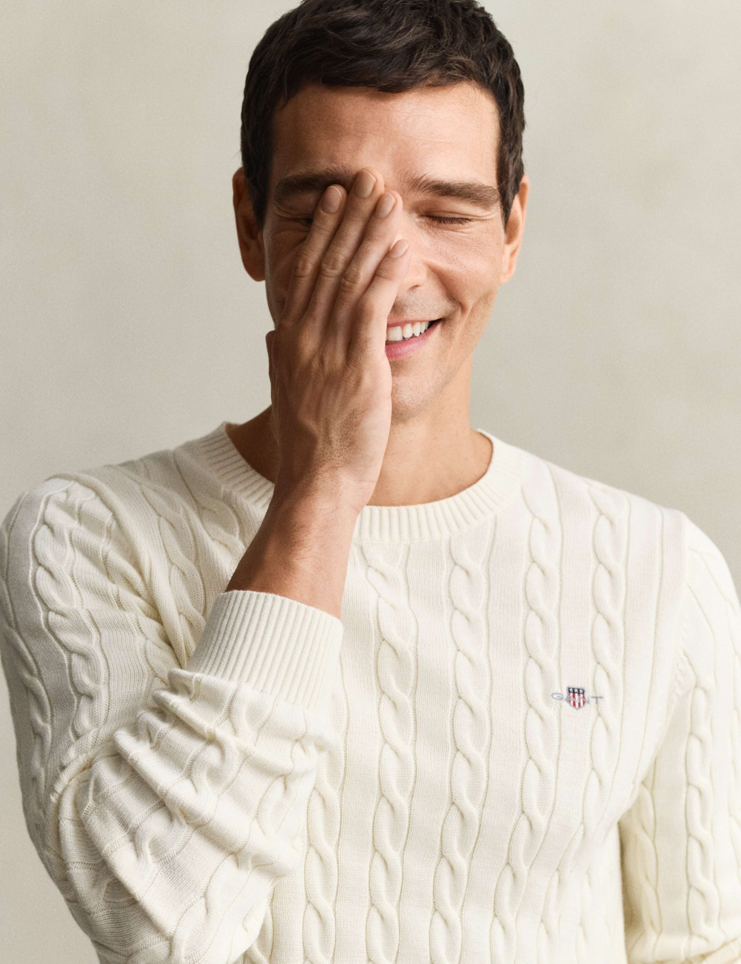 Pure Cotton Cable Crew Neck Jumper 3 of 4