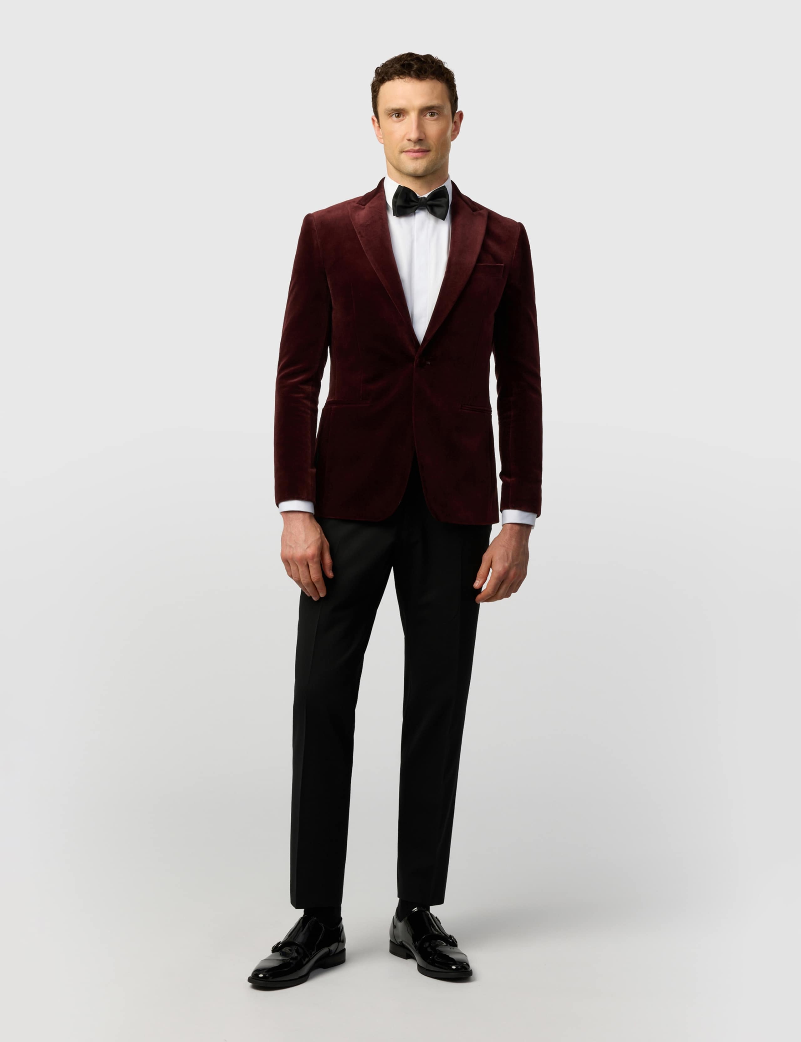 Slim Fit Pure Cotton Velvet Tuxedo Jacket 2 of 6
