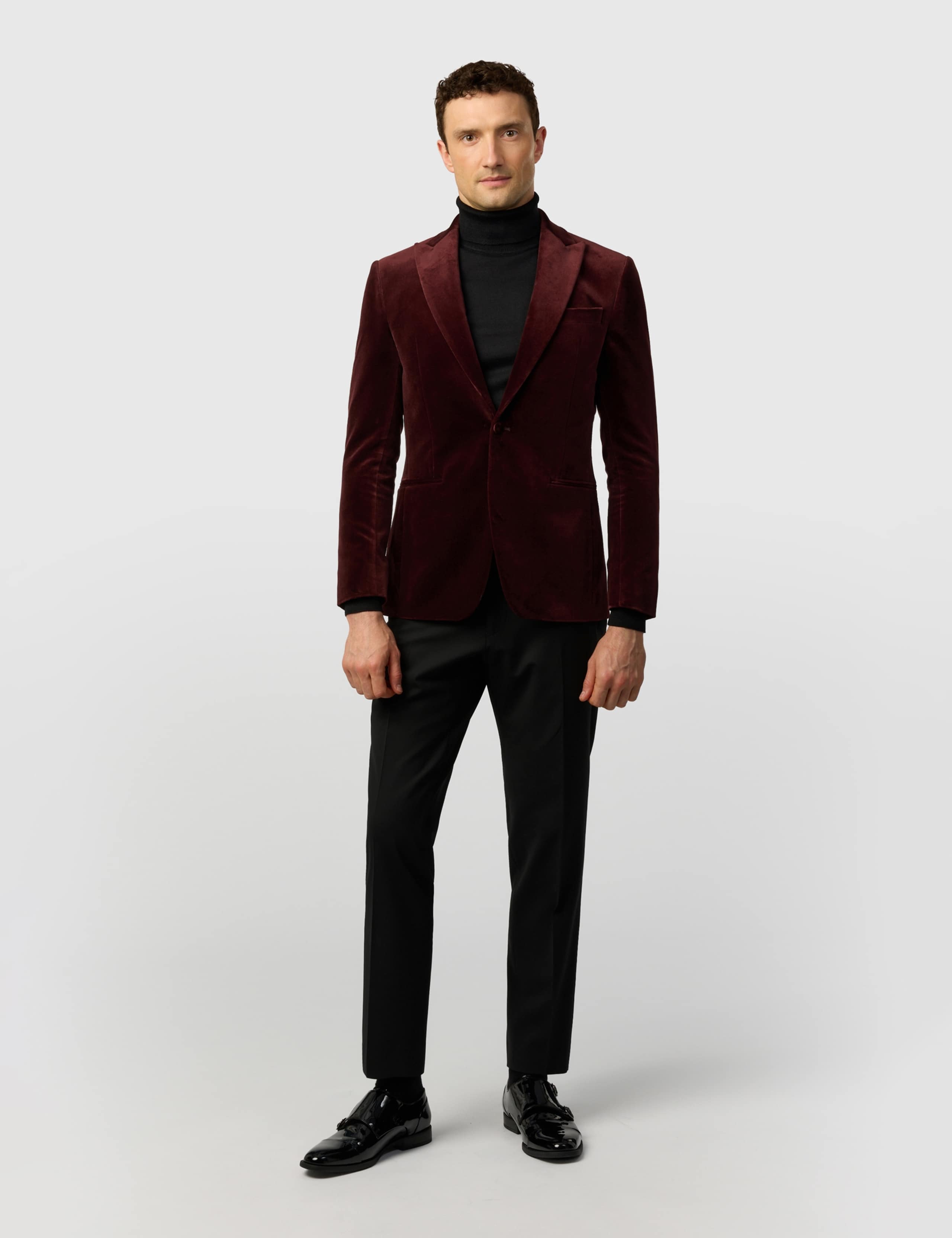 Slim Fit Pure Cotton Velvet Tuxedo Jacket 4 of 6