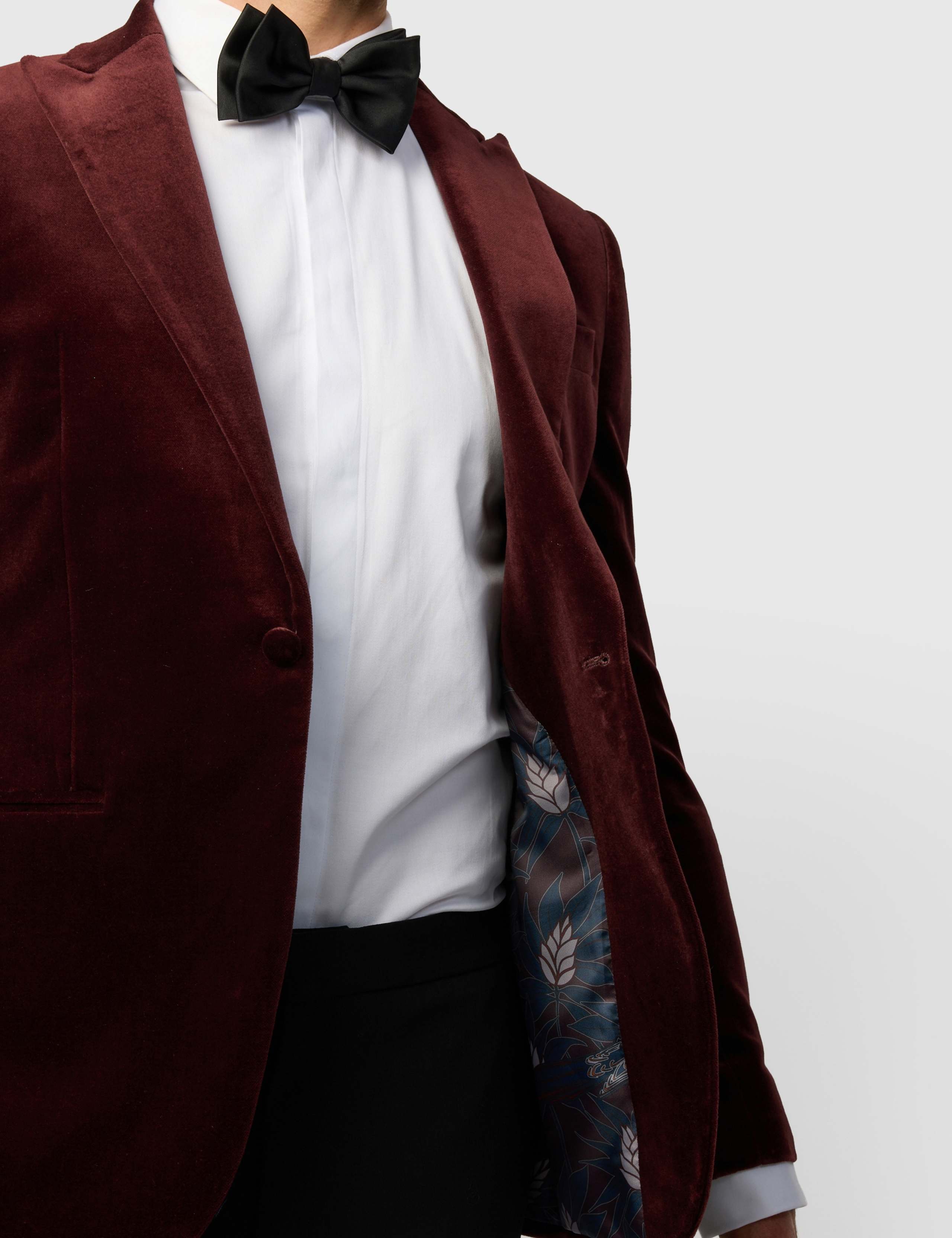 Slim Fit Pure Cotton Velvet Tuxedo Jacket 6 of 6