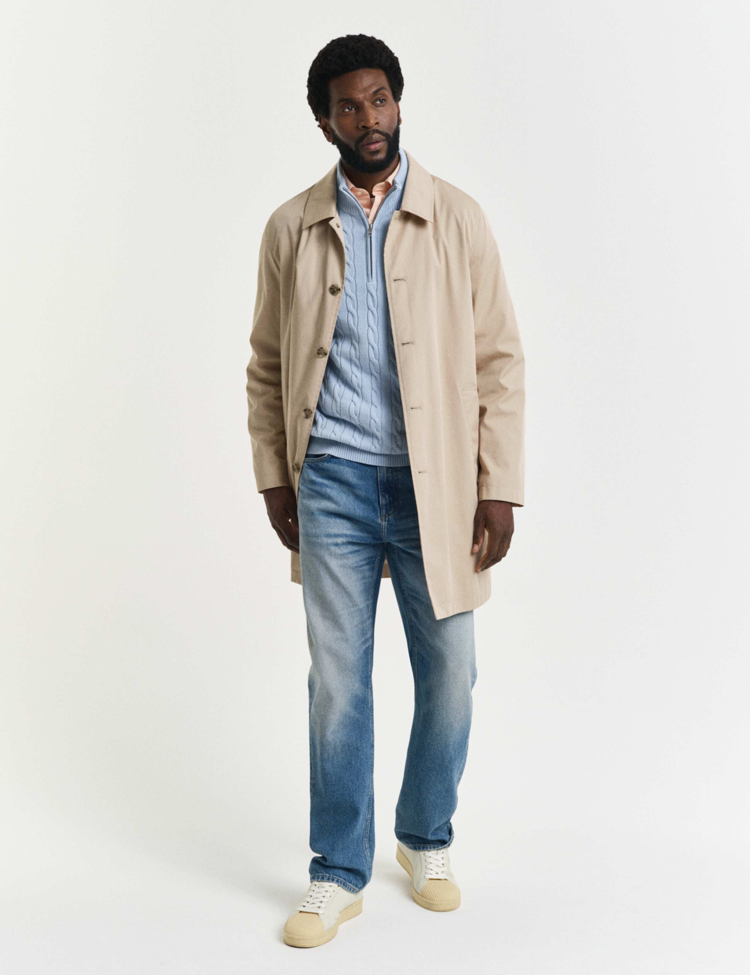 Pure Cotton Cable Knit Half Zip Jumper 3 of 4