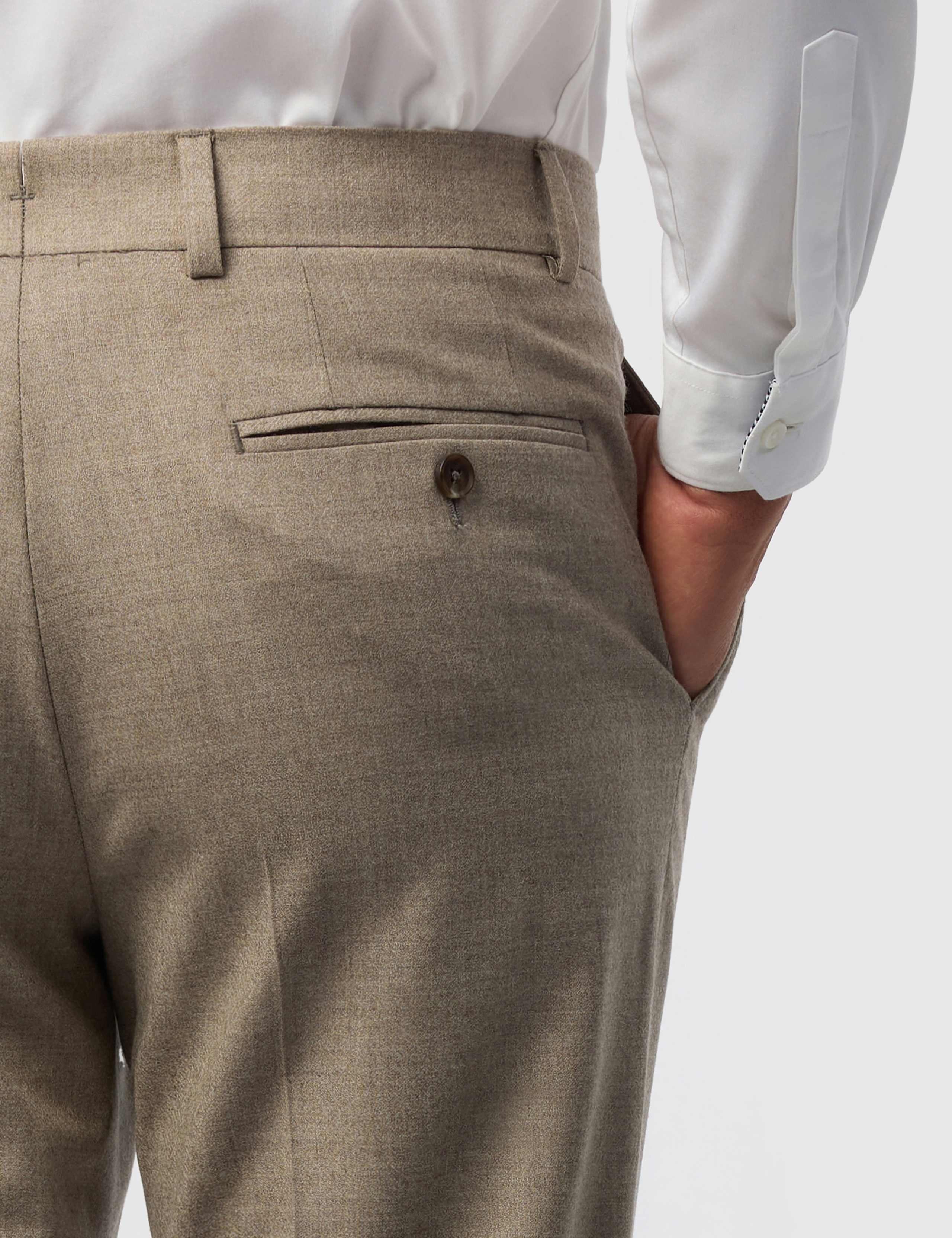 Tailored Fit Wool Rich Stretch Suit Trousers 2 of 3