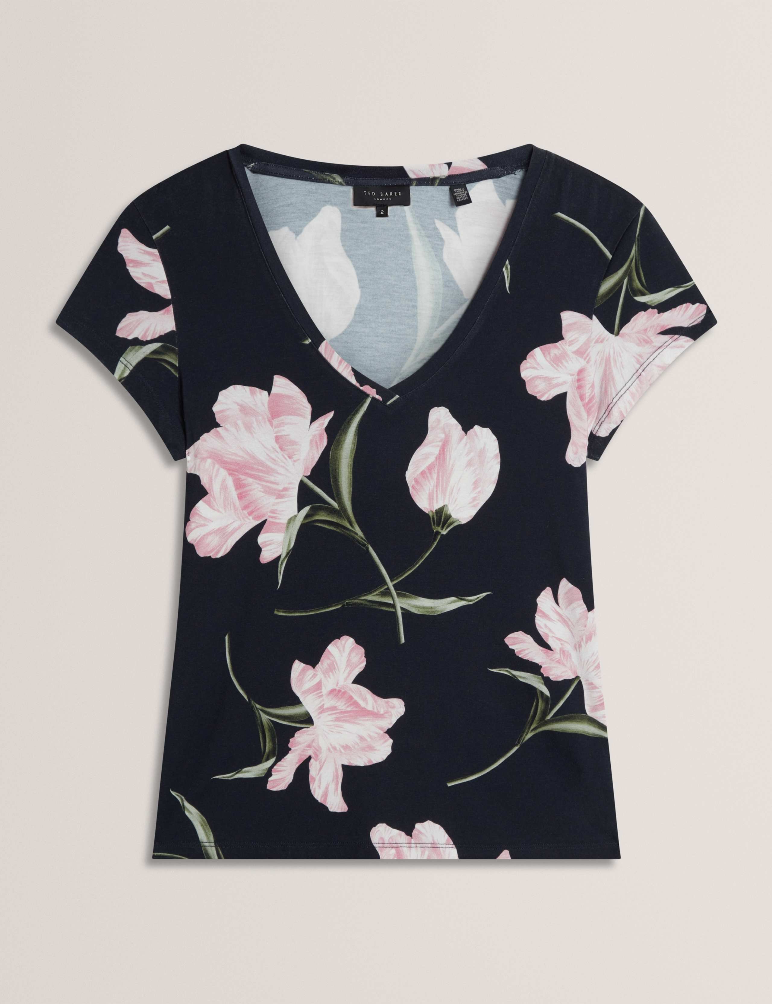 Floral V-Neck T-Shirt 2 of 7
