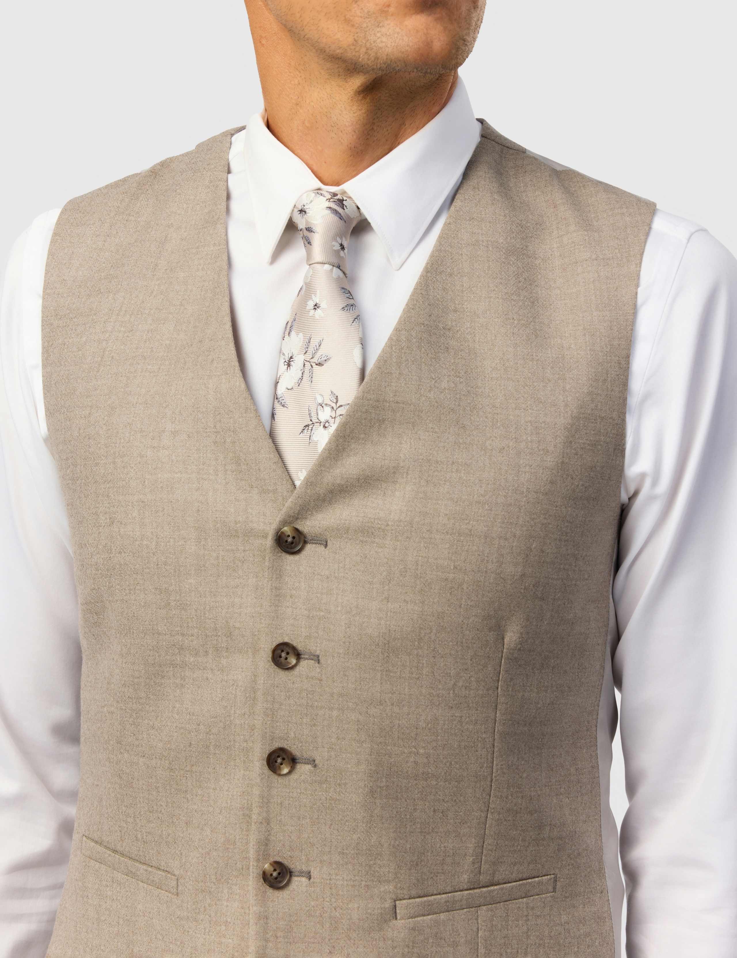 Tailored Fit Wool Rich Stretch Waistcoat 2 of 3