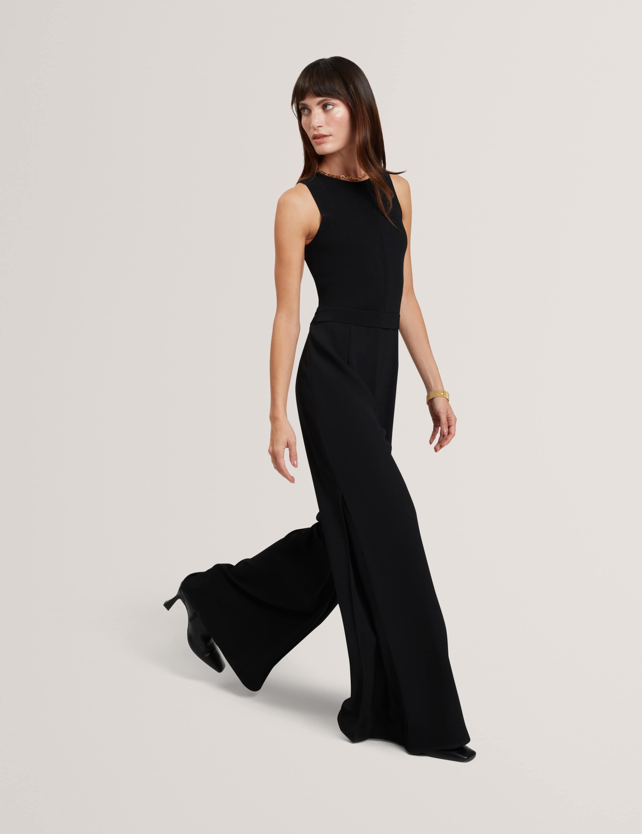 Knitted Top Racer Back Sleeveless Jumpsuit 7 of 7