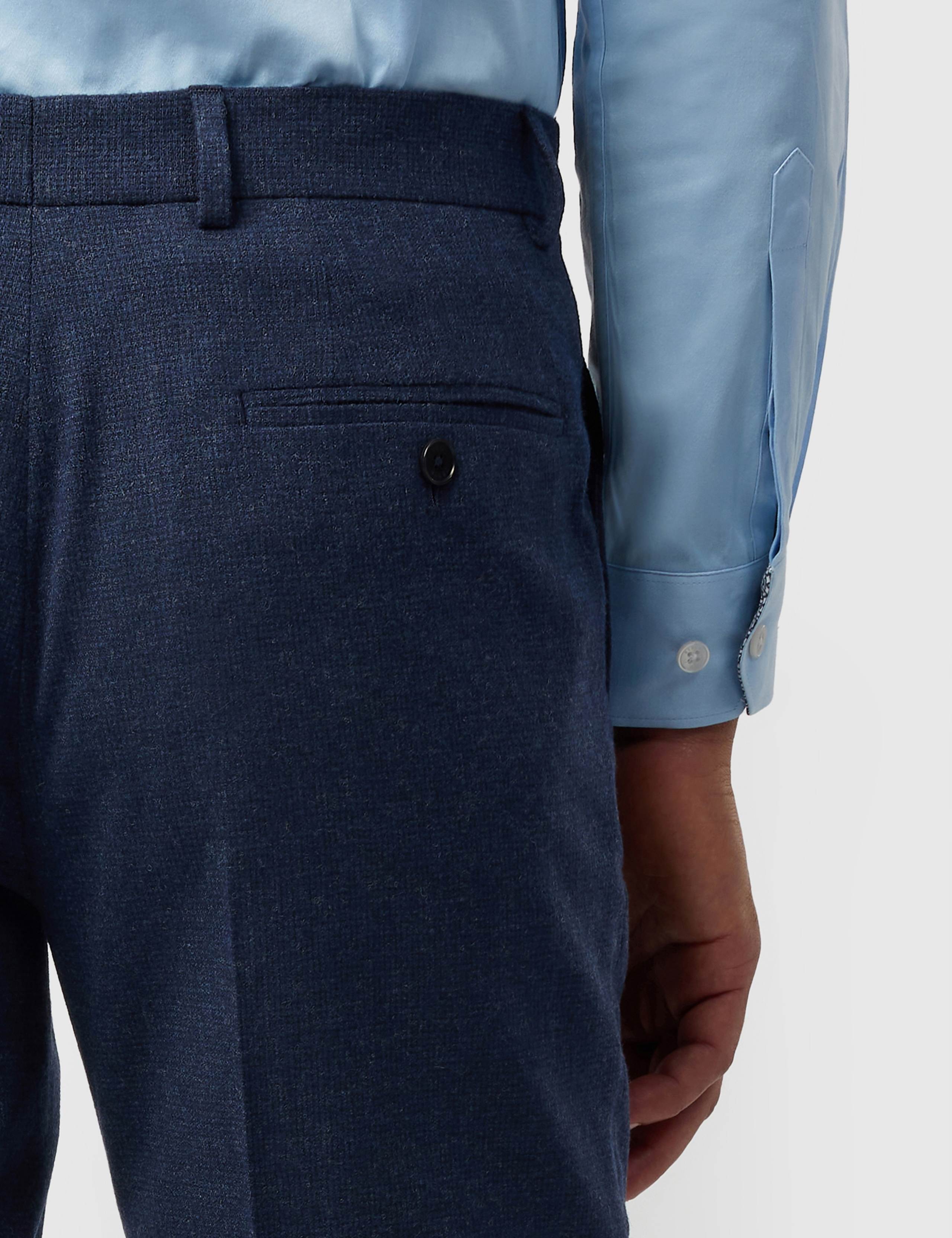 Tailored Fit Wool Rich Check Suit Trousers 2 of 3