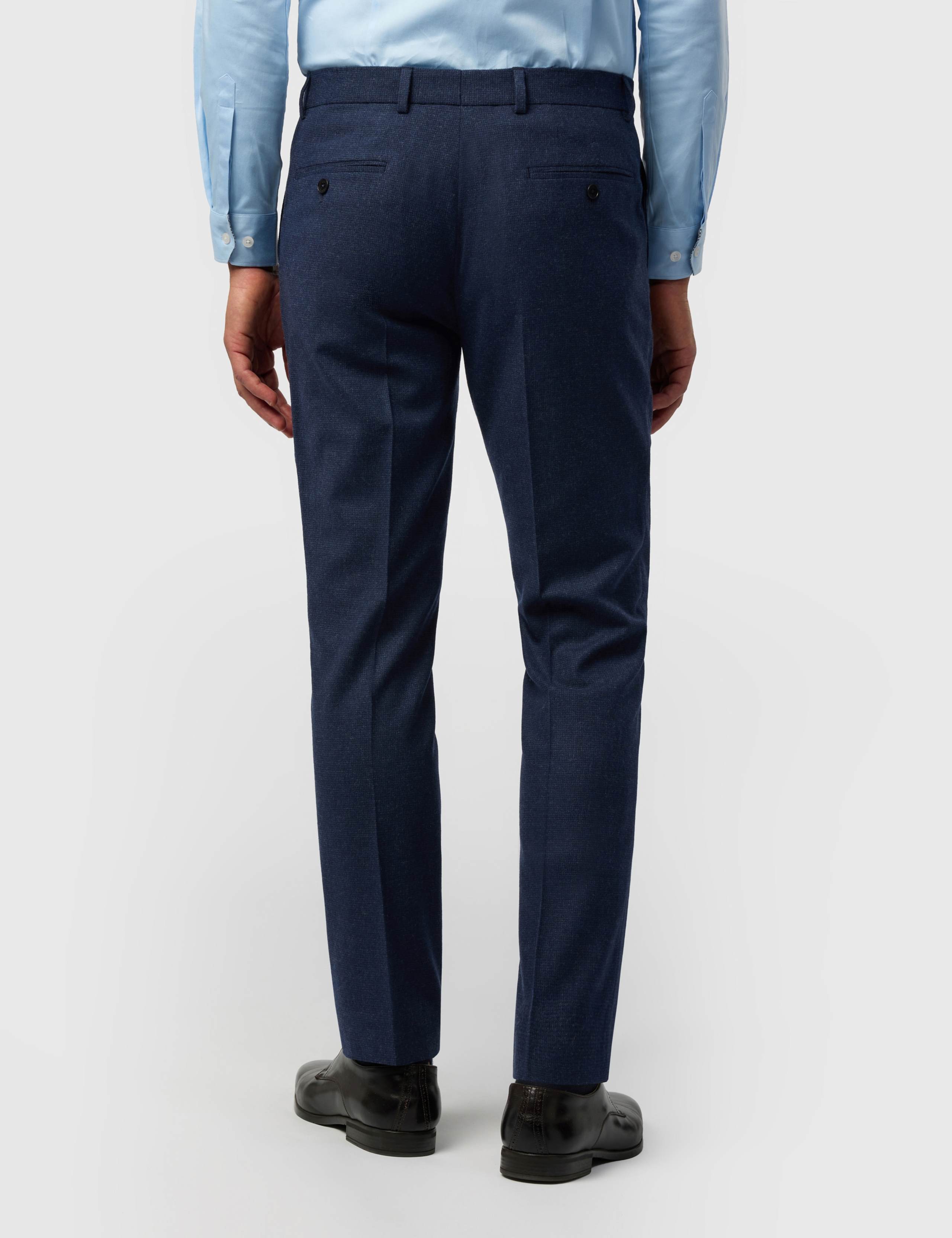 Tailored Fit Wool Rich Check Suit Trousers 3 of 3