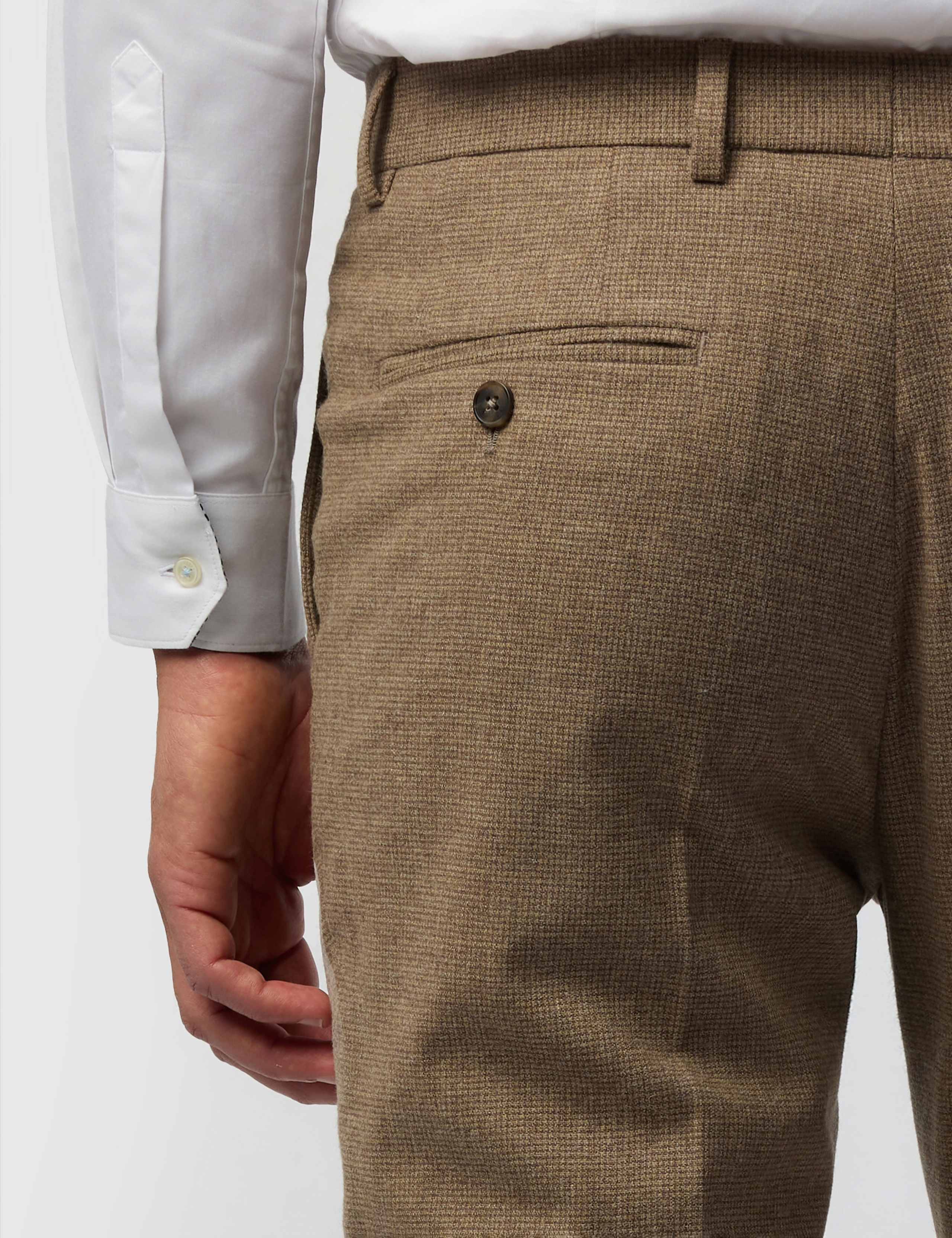 Tailored Fit Wool Rich Check Suit Trousers 3 of 3