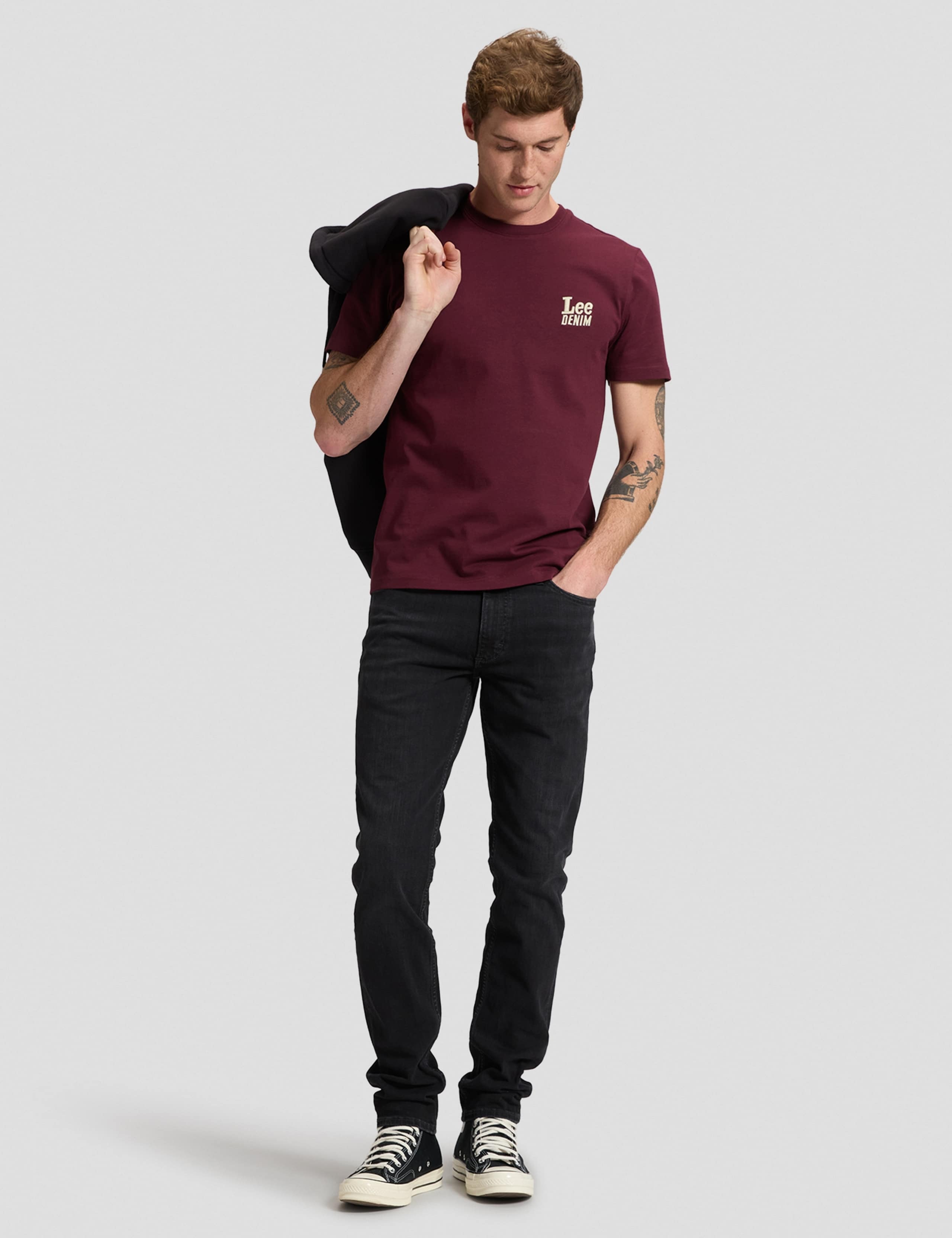 Lee Denim Pure Cotton Crew Neck T-Shirt 1 of 7