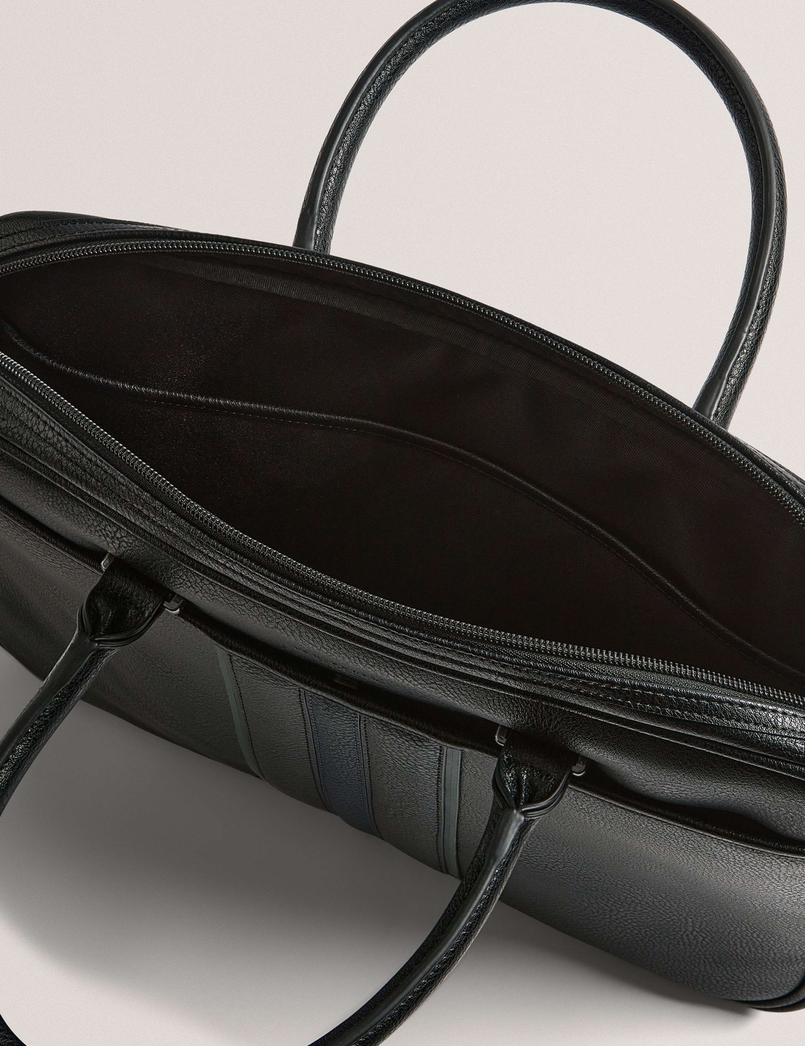 Faux Leather Pebble Grain Laptop Bag 3 of 4