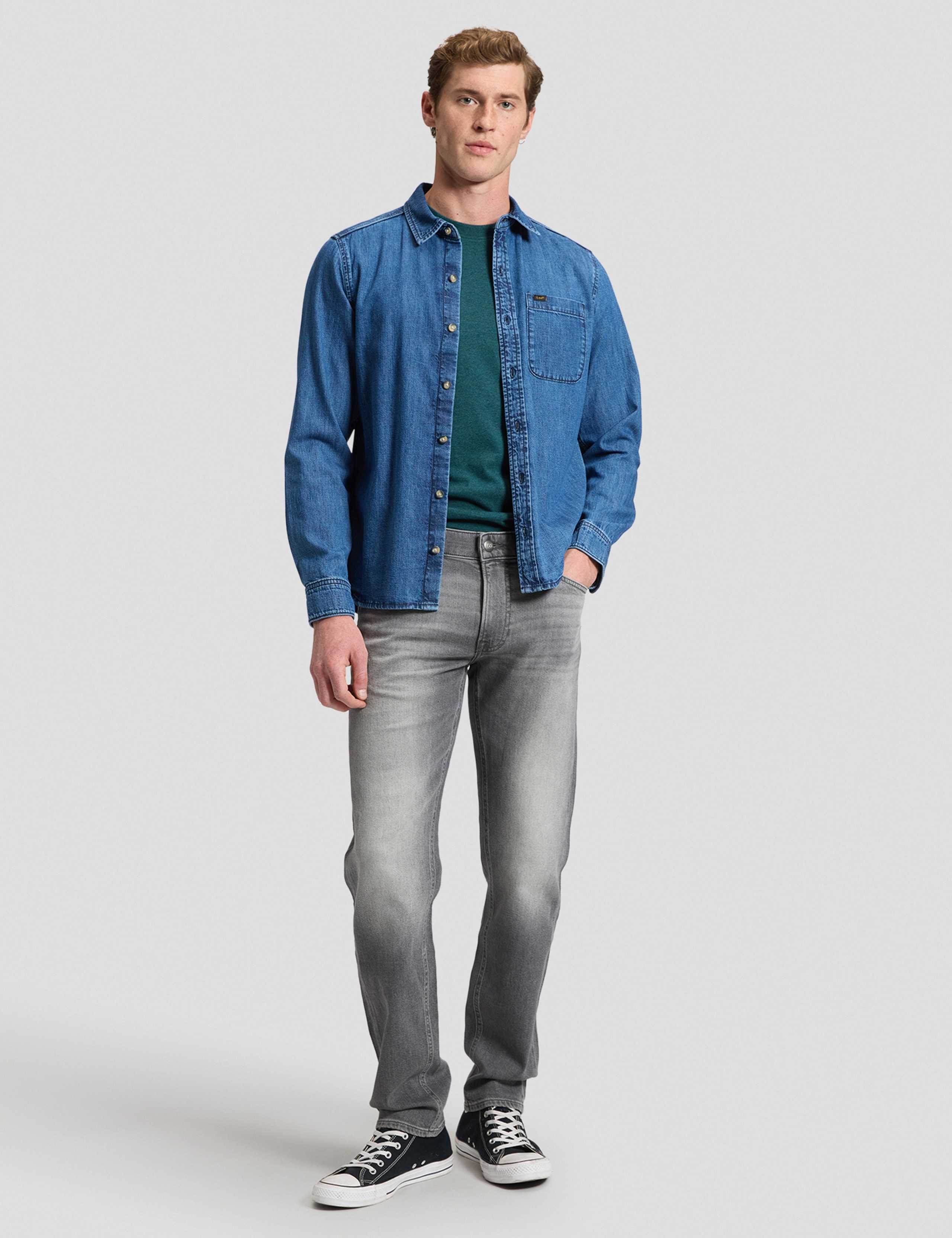 Leesure Regular Fit Pure Cotton Denim Shirt 2 of 6