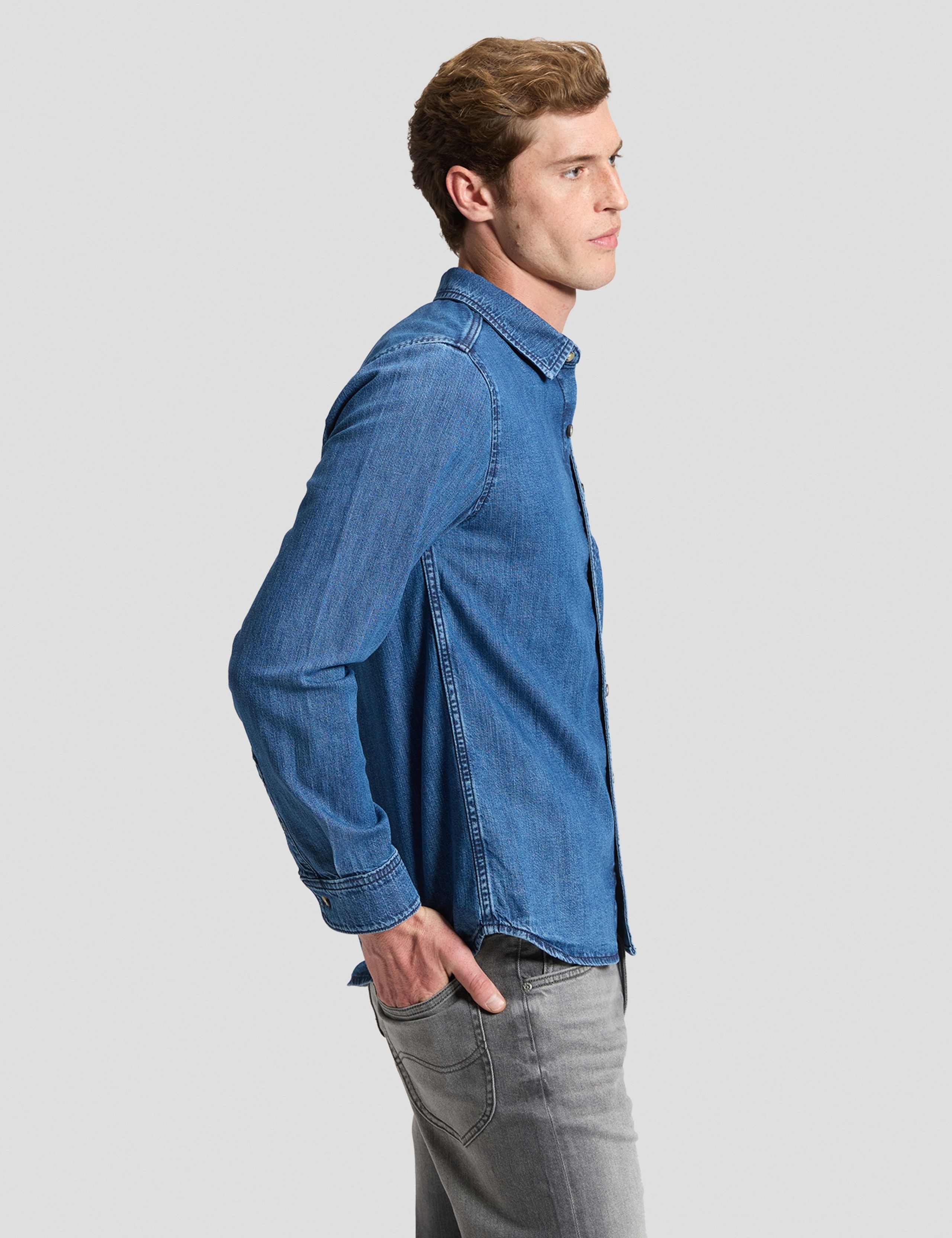 Leesure Regular Fit Pure Cotton Denim Shirt 4 of 6