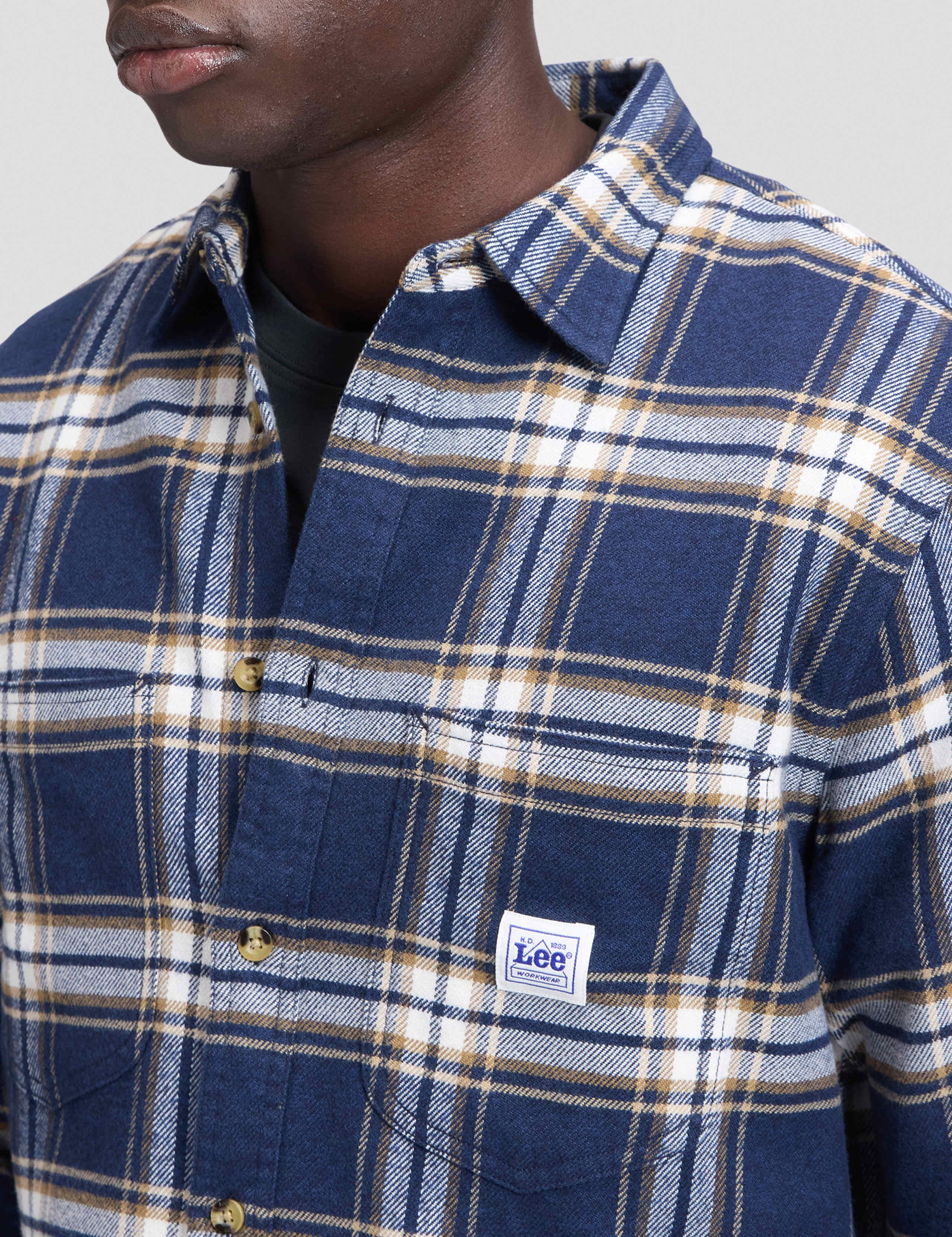 Relaxed Fit Pure Cotton Checked Workwear Shirt 5 of 6
