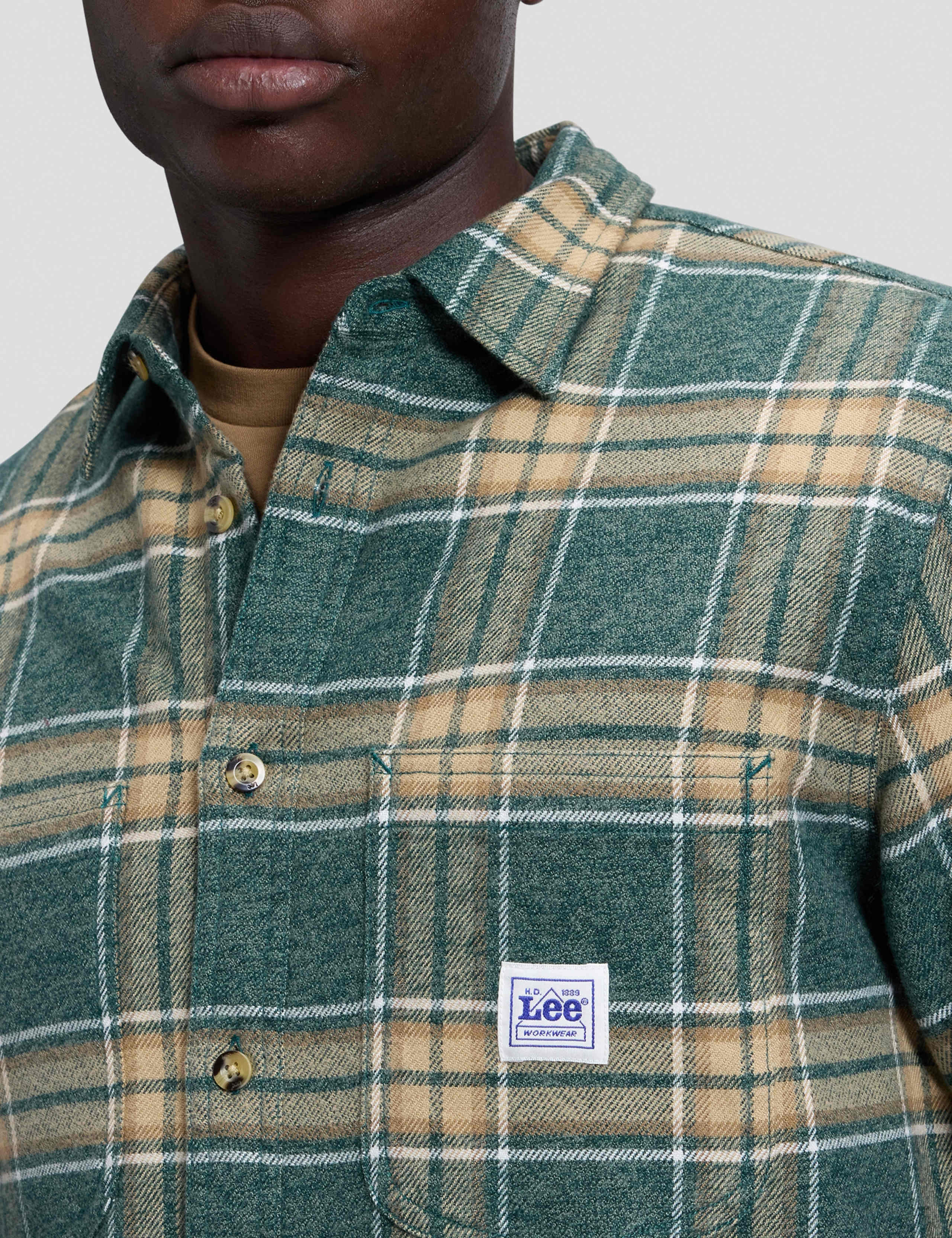 Relaxed Fit Pure Cotton Checked Workwear Shirt 5 of 6