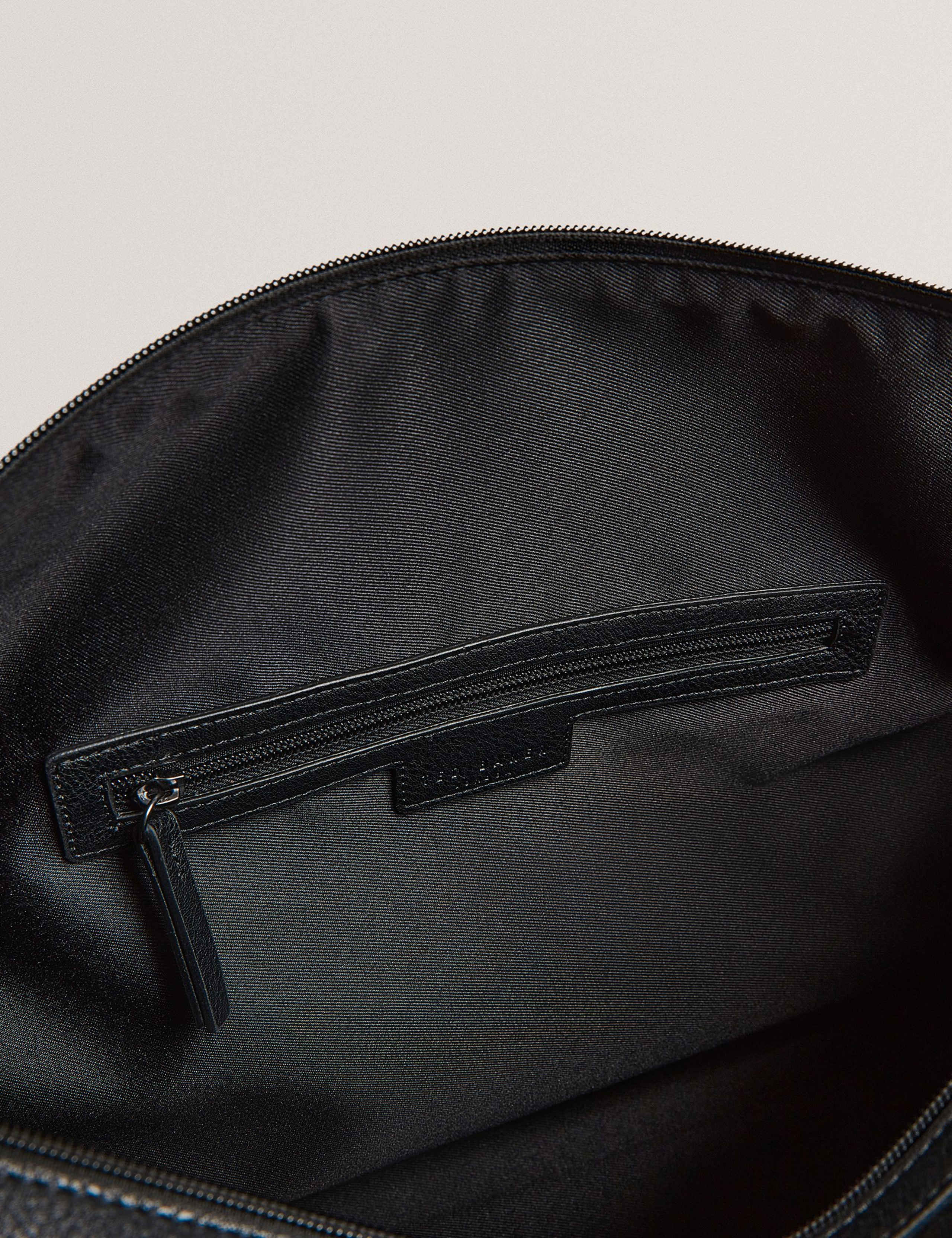Faux Leather Pebble Grain Weekend Bag 4 of 4