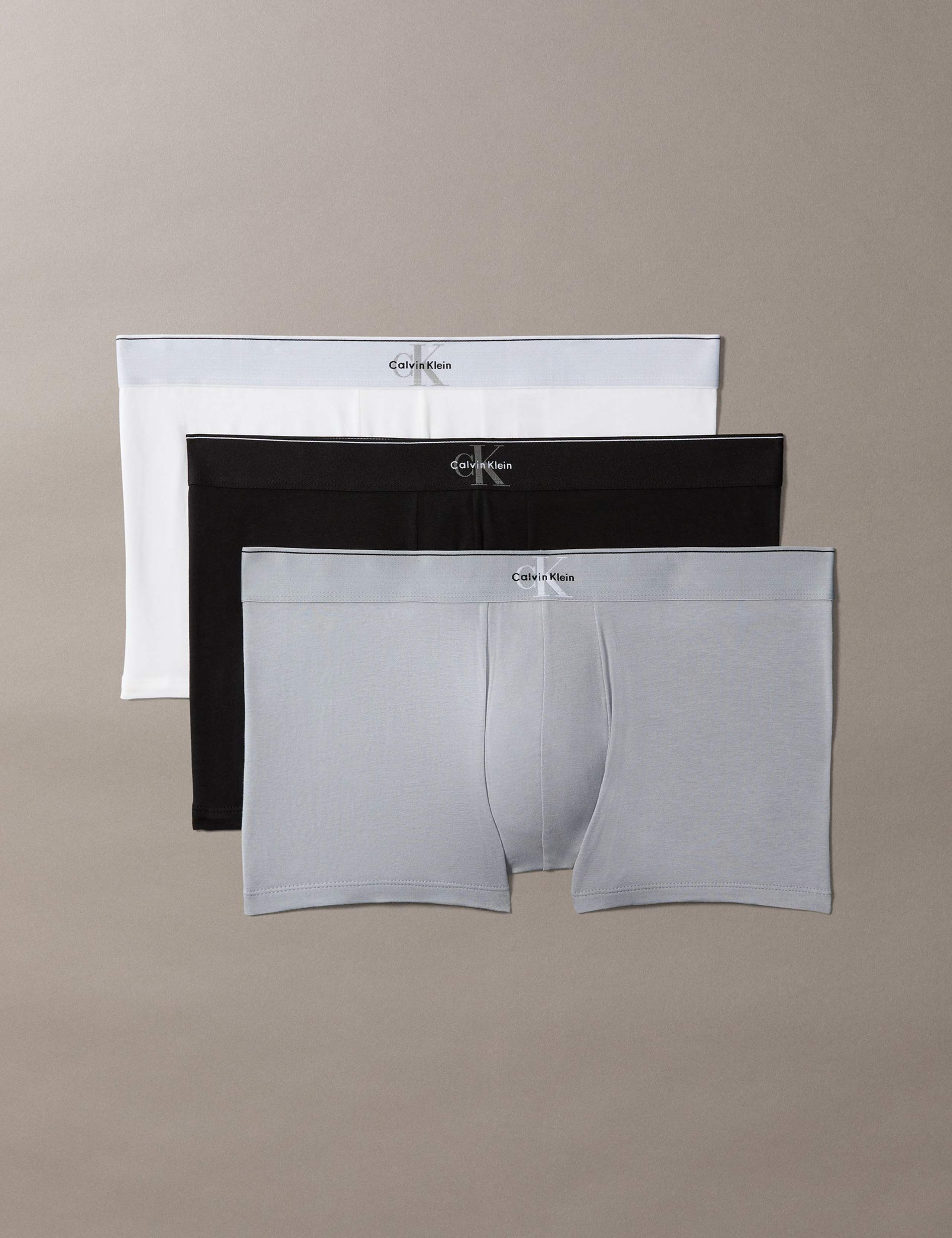 CK Archive 3 Pack Cotton Stretch Trunks 1 of 6