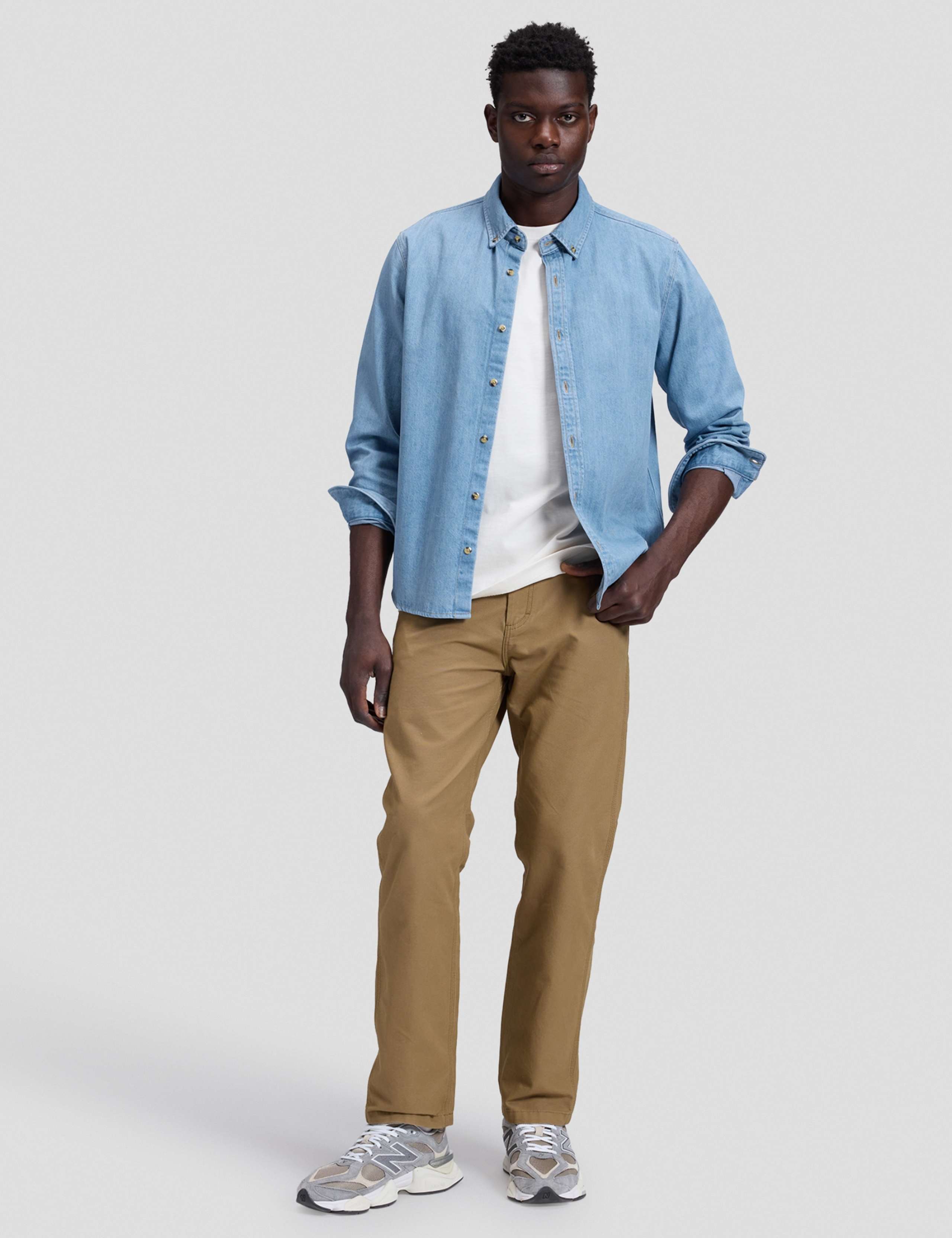 Workwear Button Down Relaxed Fit Denim Shirt 2 of 6