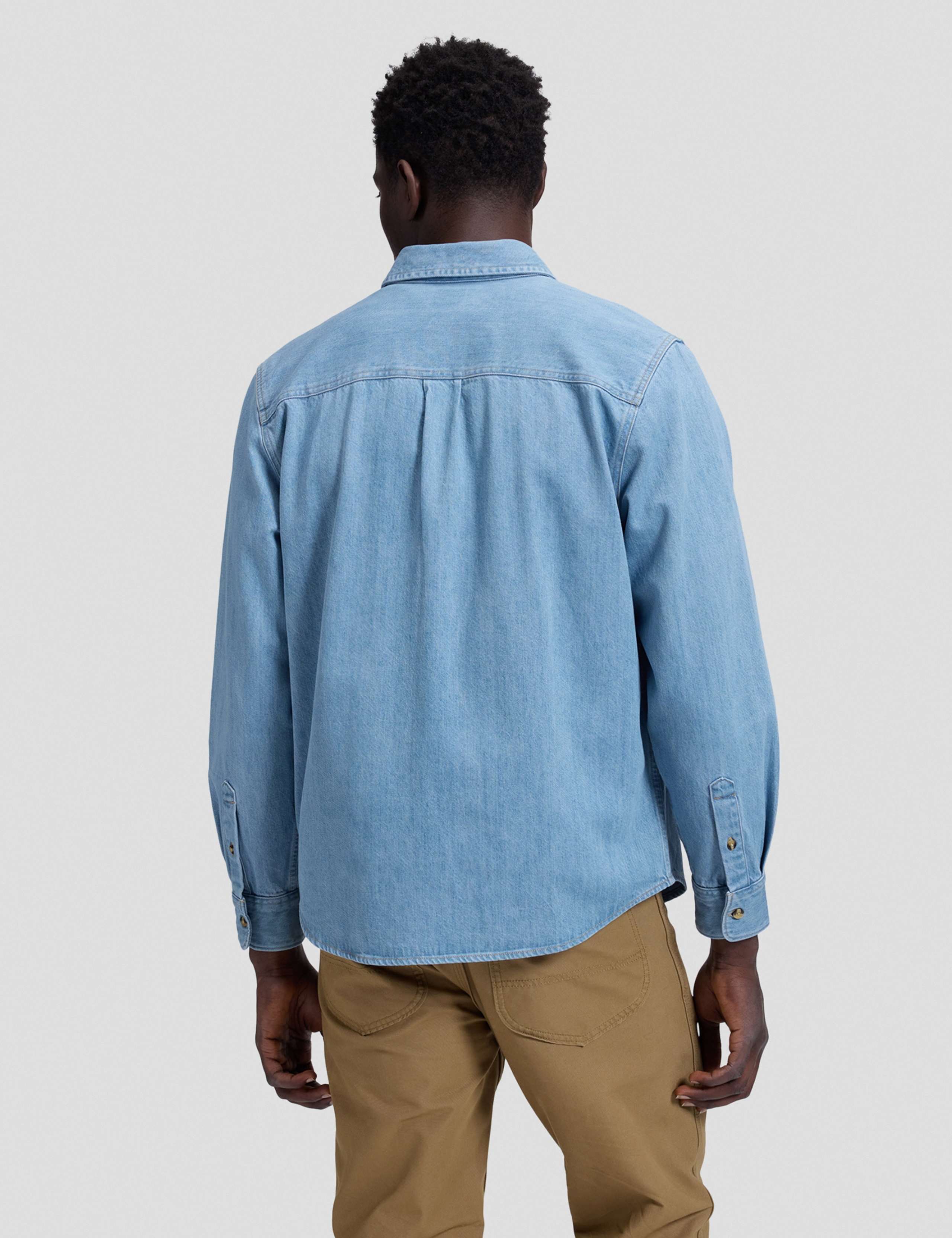 Workwear Button Down Relaxed Fit Denim Shirt 3 of 6