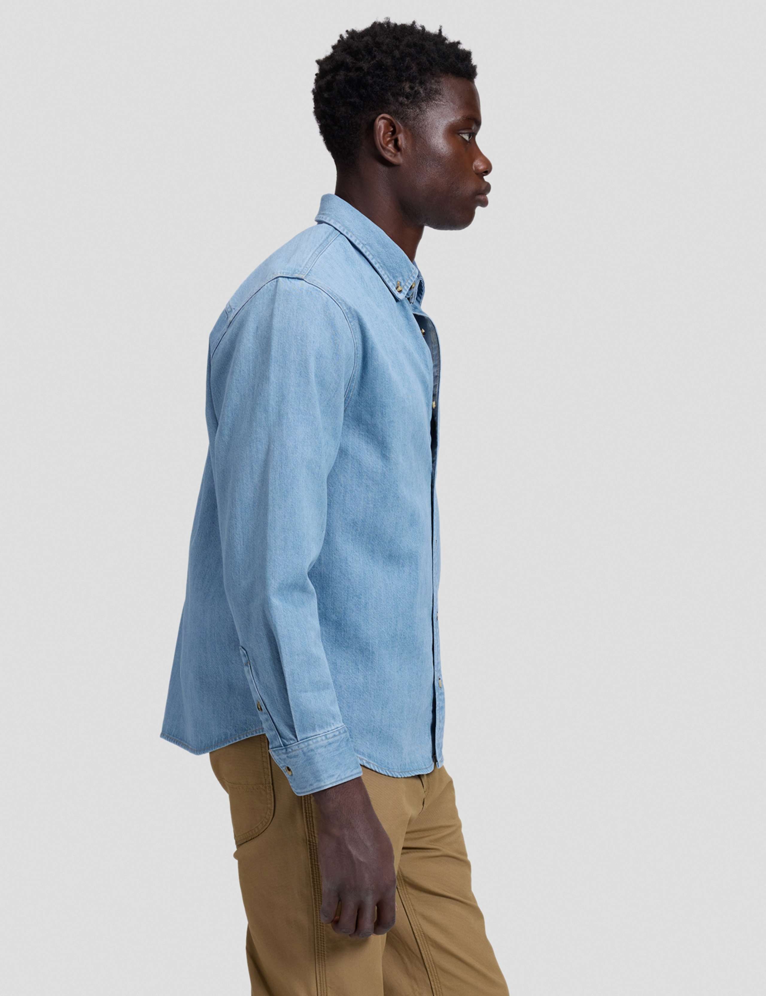 Workwear Button Down Relaxed Fit Denim Shirt 4 of 6