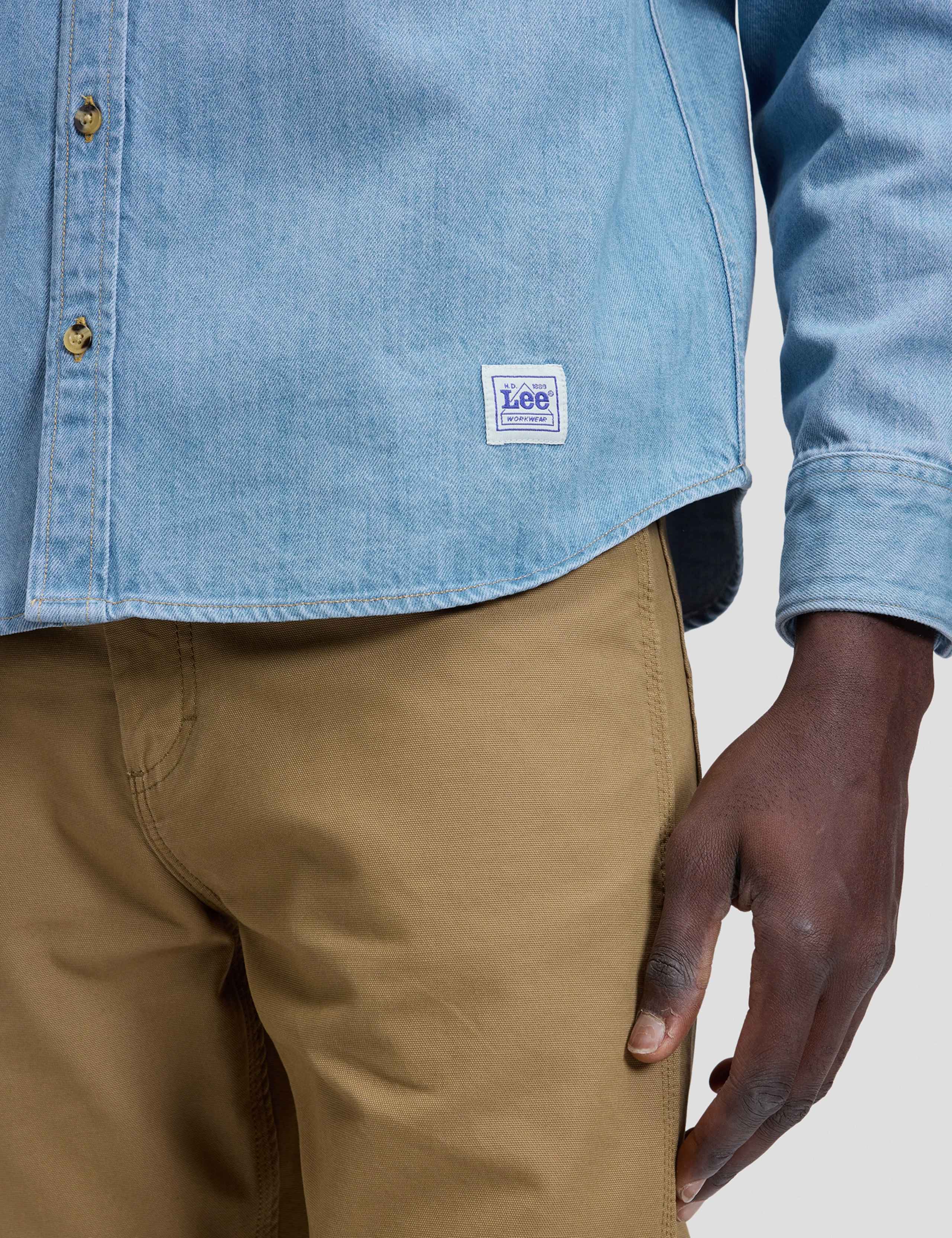 Workwear Button Down Relaxed Fit Denim Shirt 5 of 6