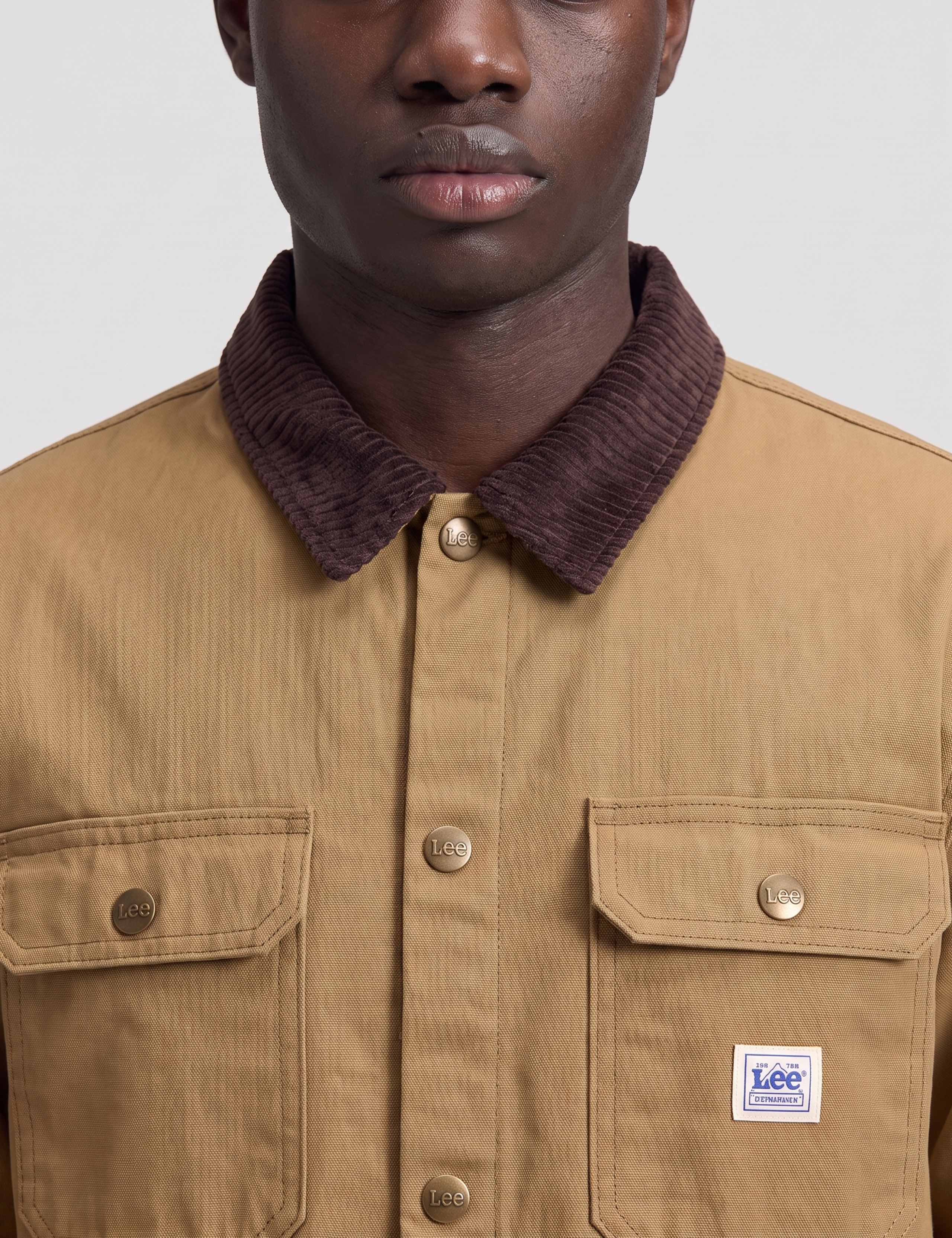 Relaxed Pure Cotton Cord Collar Overshirt 5 of 6