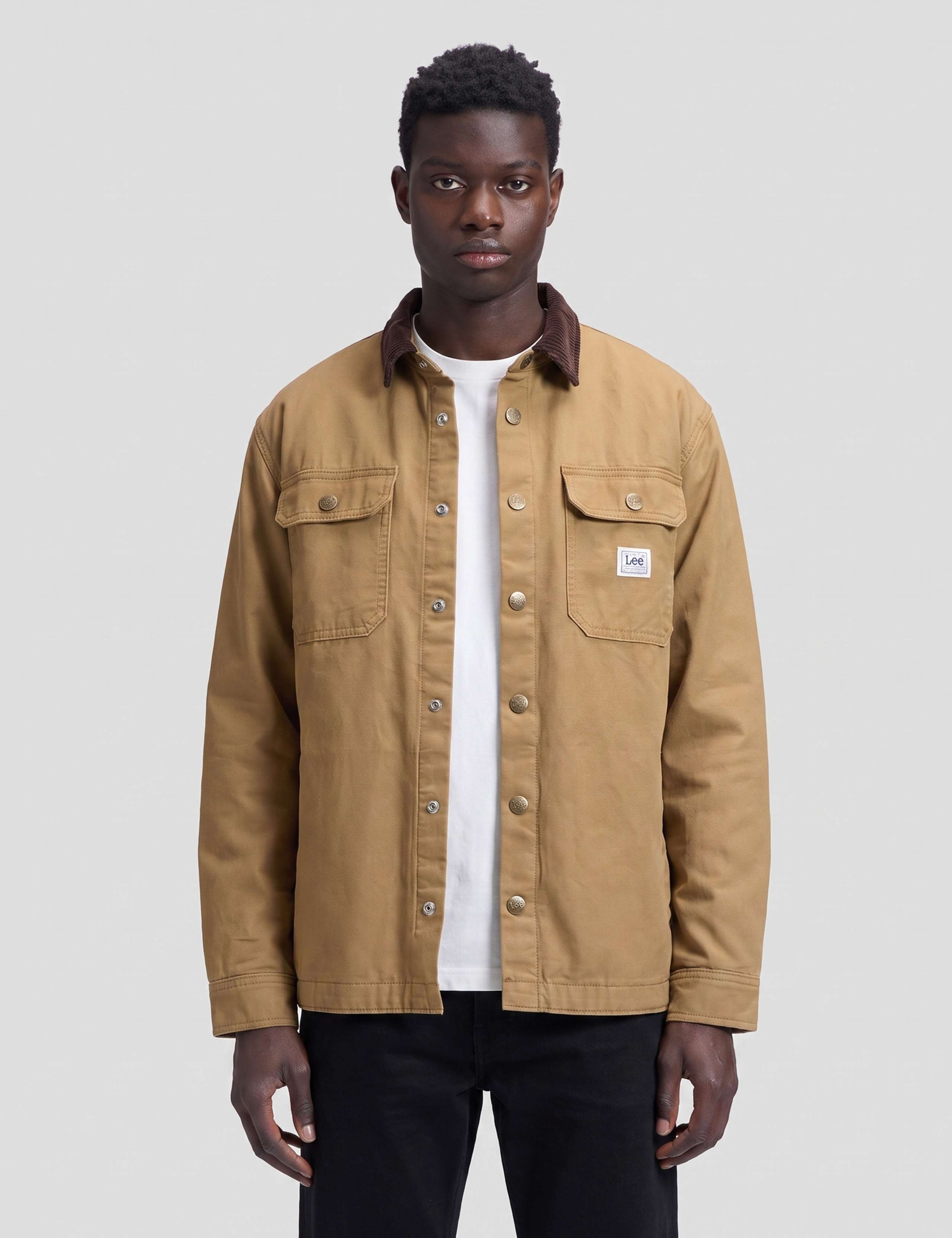Relaxed Pure Cotton Cord Collar Overshirt 6 of 6